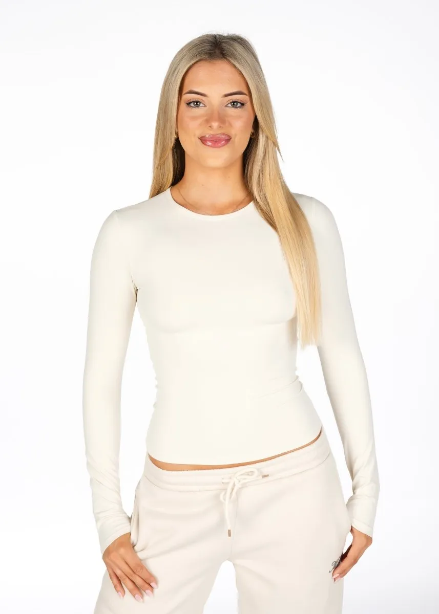 Kikiva Basic Tee Long Sleeve - Cream sold by Kikiva product image thumbnail 4