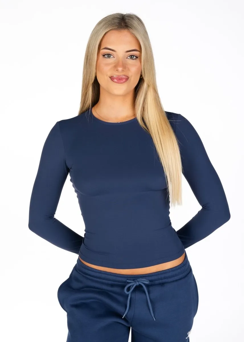 Kikiva Basic Tee Long Sleeve - Navy sold by Kikiva product image thumbnail 5