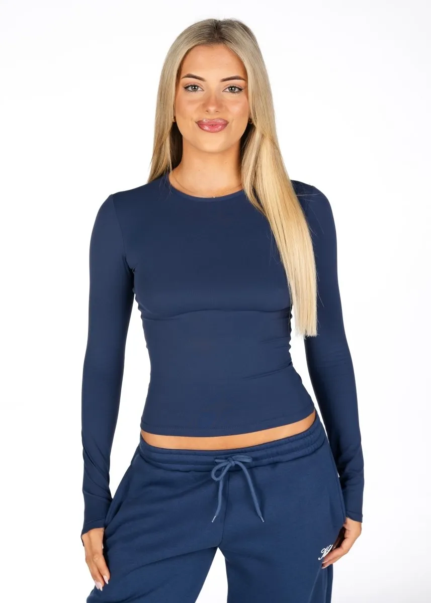 Kikiva Basic Tee Long Sleeve - Navy sold by Kikiva product image thumbnail 4