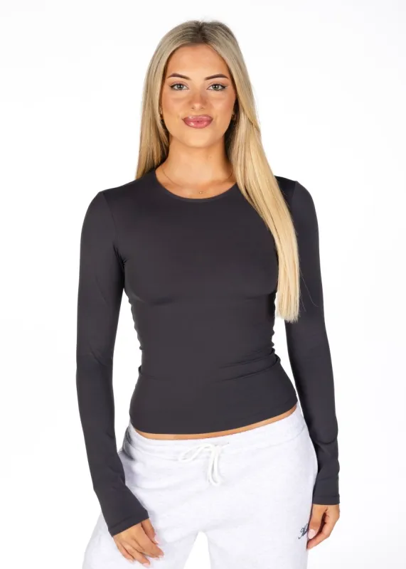 Kikiva Basic Tee Long Sleeve - Dark Grey made by Kikiva