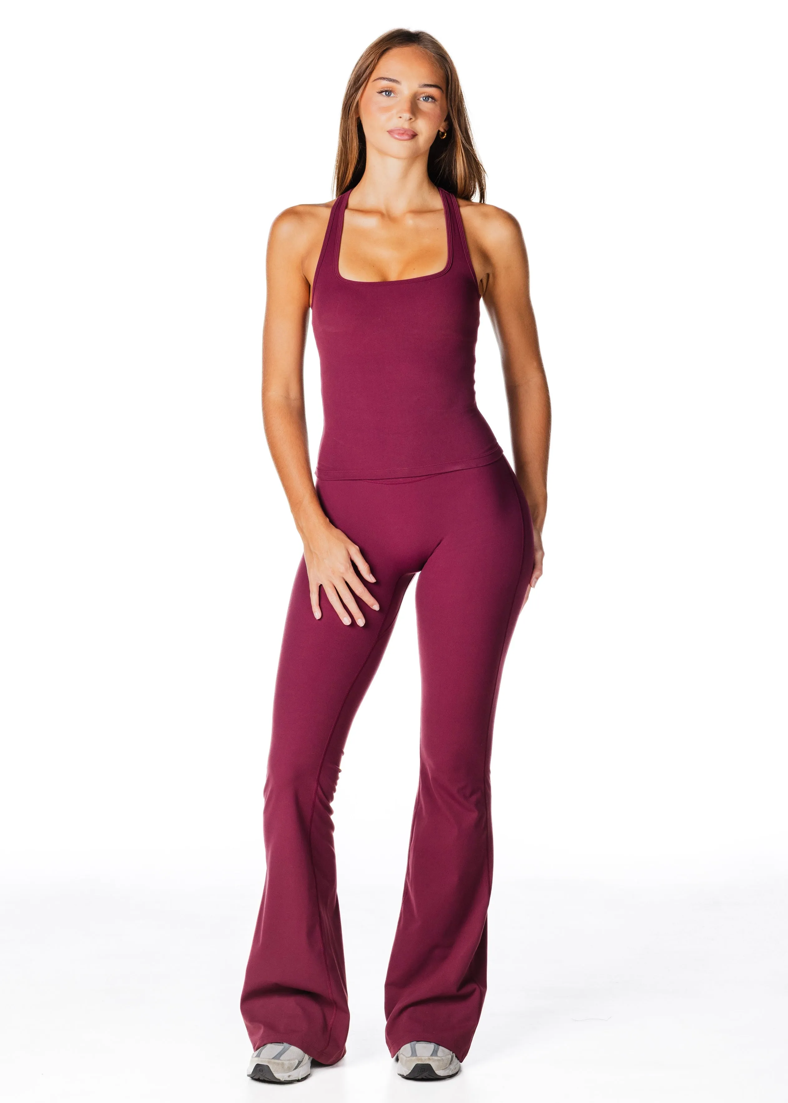 TALL Capsule Flares - Burgundy sold by Kikiva