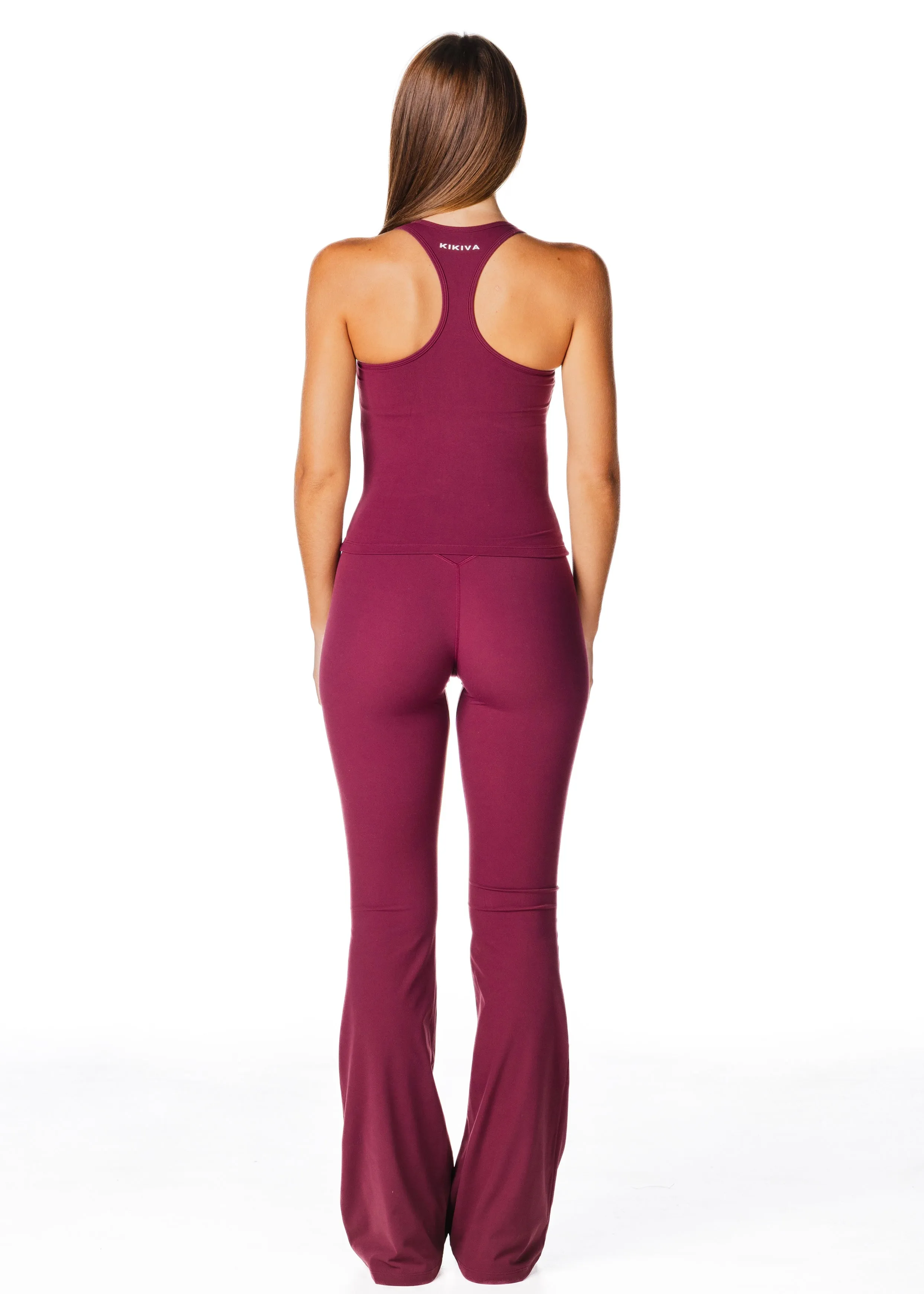 TALL Capsule Flares - Burgundy sold by Kikiva product image thumbnail 3
