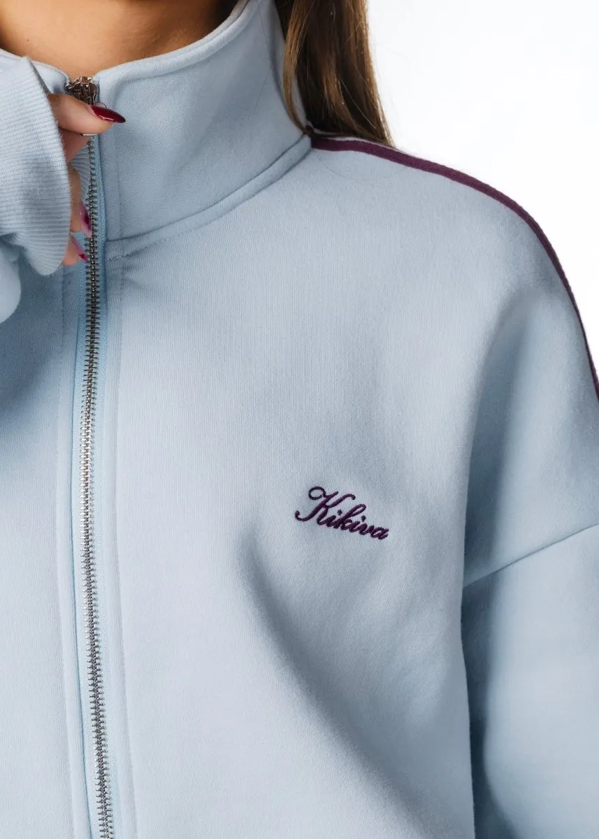 'LIMITED EDITION' Racer Zip Jacket - Blue - (PRE-ORDER) sold by Kikiva product image thumbnail 2