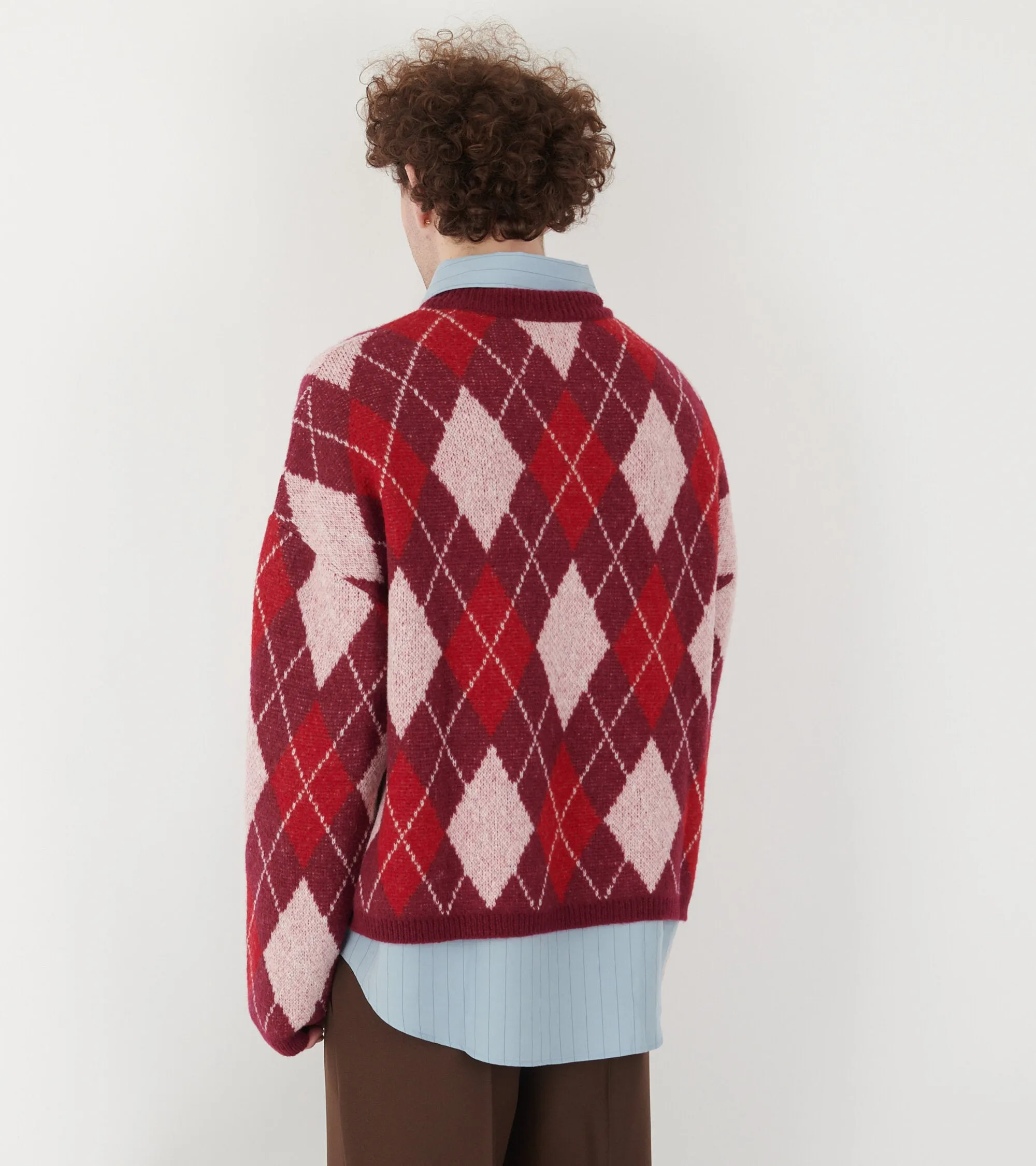 Gyle Knitted V-neck Sweater Pink/Red sold by Dr. Adams product image thumbnail 5