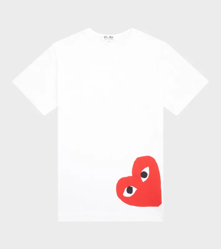 U Oversize Big Red Low Heart T-shirt White sold by Dr. Adams