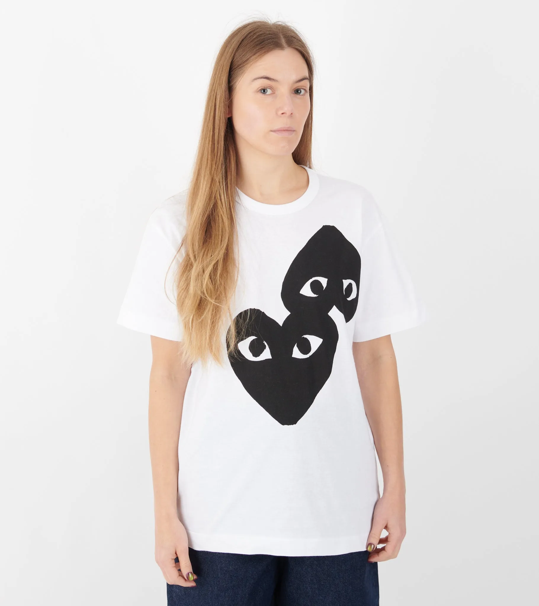 U Two Big Black Hearts T-shirt White sold by Dr. Adams product image thumbnail 3