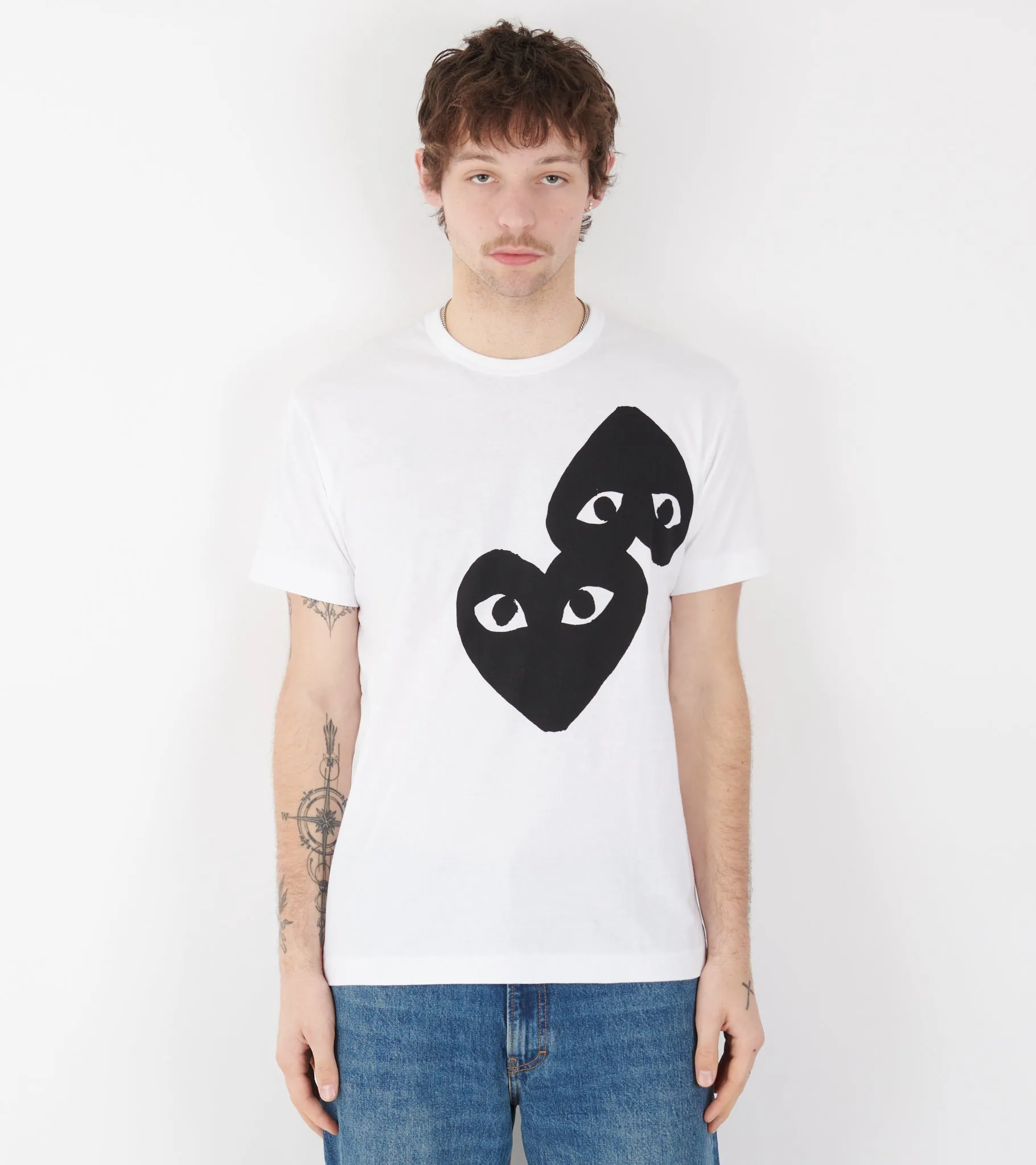 U Two Big Black Hearts T-shirt White sold by Dr. Adams product image thumbnail 2