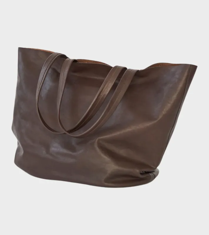 Full Grain Leather Tote Bag Brown sold by Dr. Adams