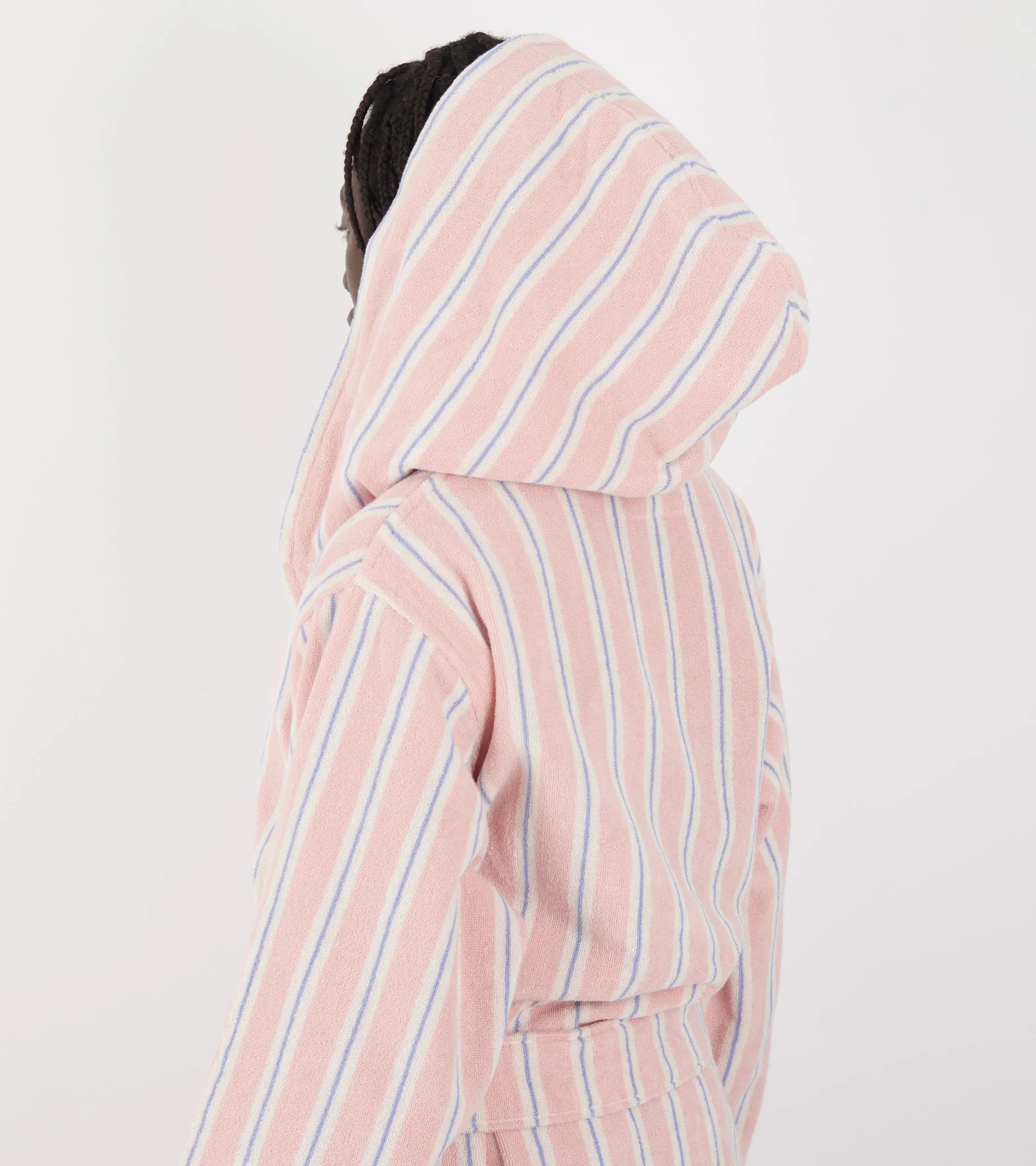 Hooded Bathrobe Candy Stripes sold by Dr. Adams product image thumbnail 3