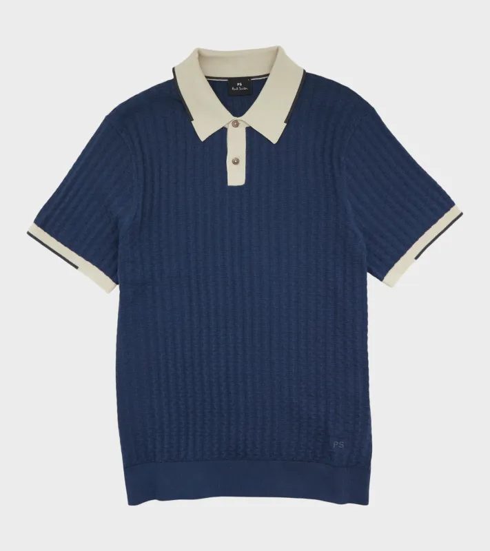 S/S Knit Polo Navy/Beige sold by Dr. Adams