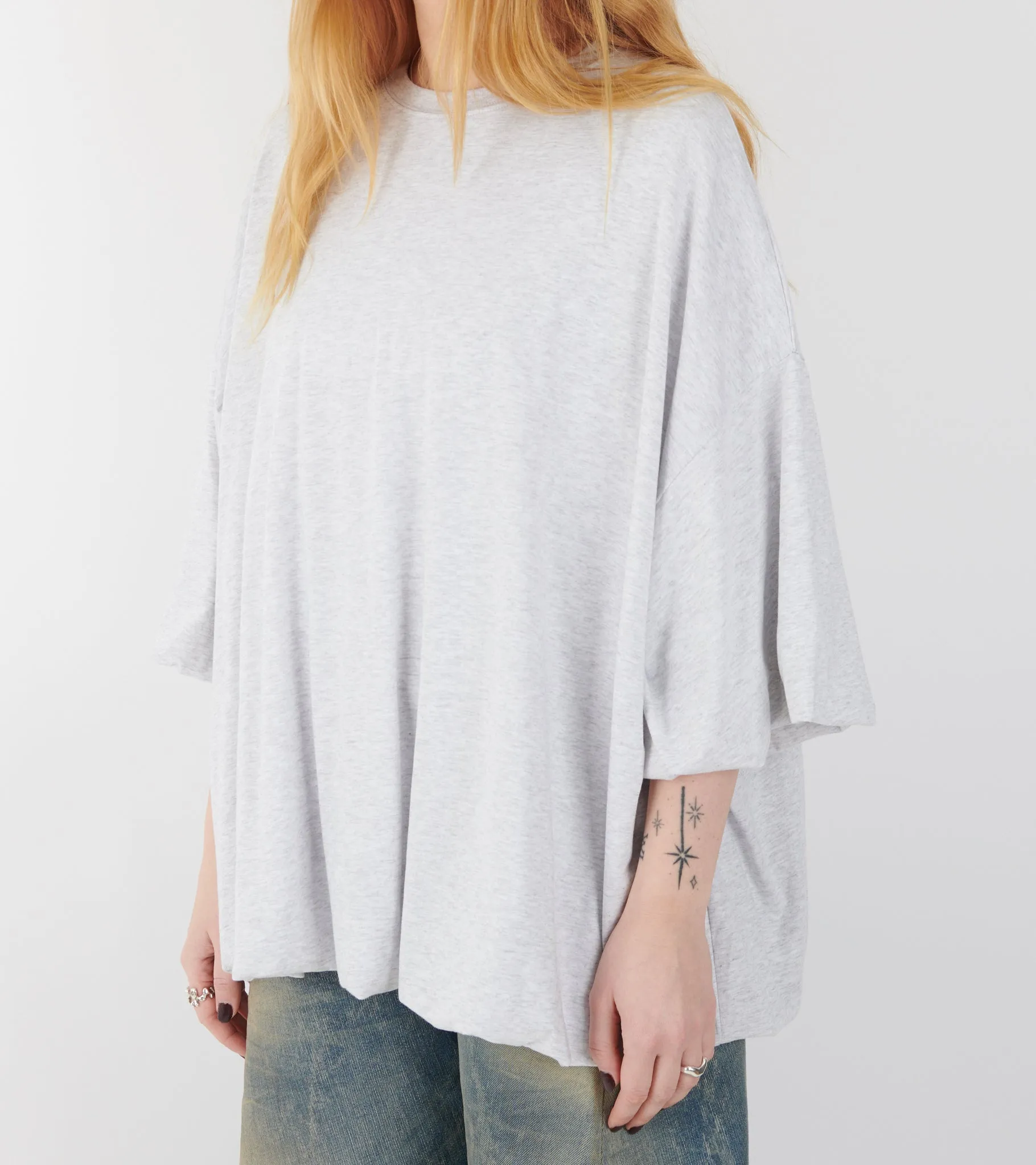 Gathered Logo T-shirt Grey Melange sold by Dr. Adams product image thumbnail 4