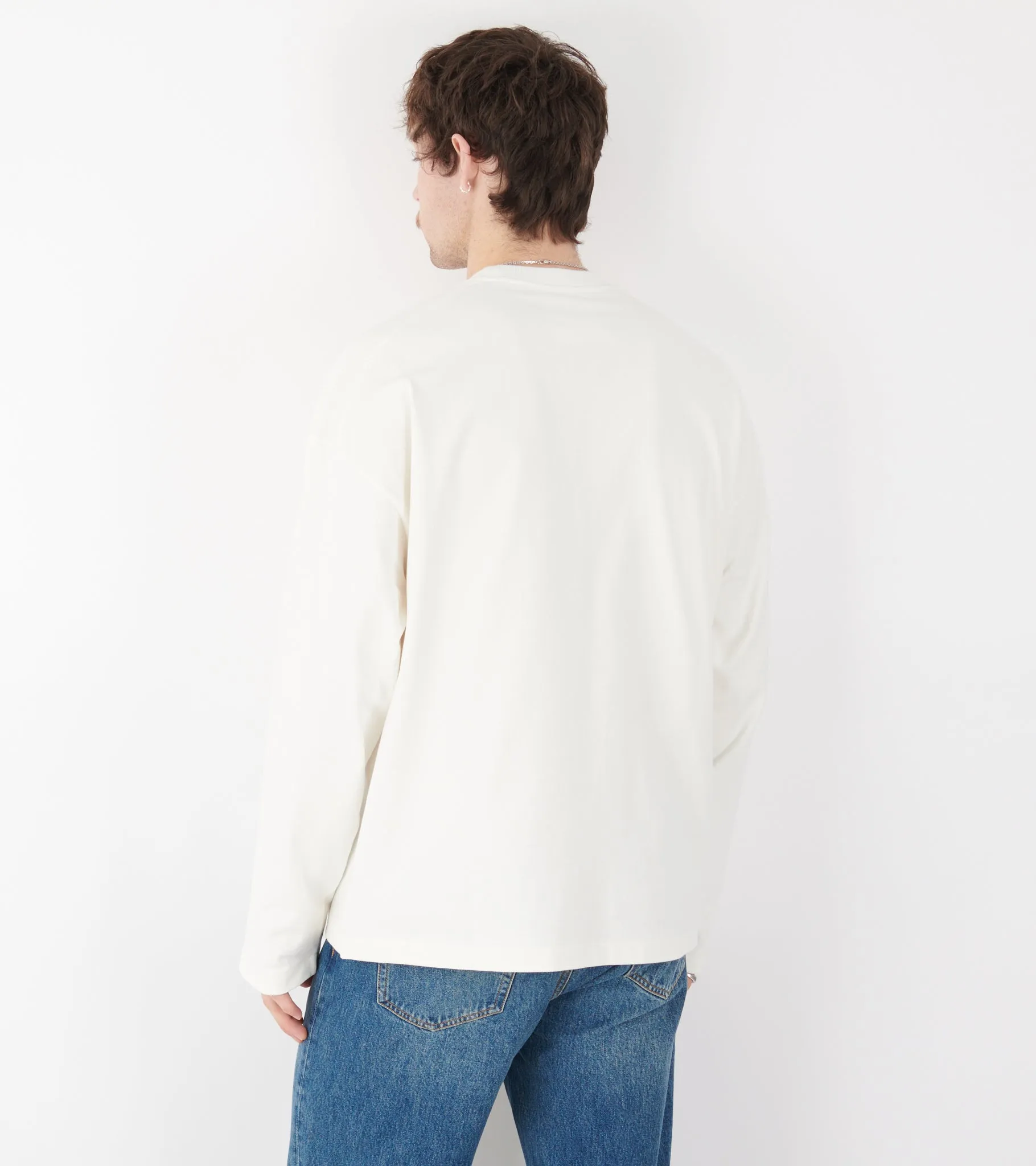 Stiff Cotton Jersey L/S Logo T-shirt Porcelain sold by Dr. Adams product image thumbnail 5