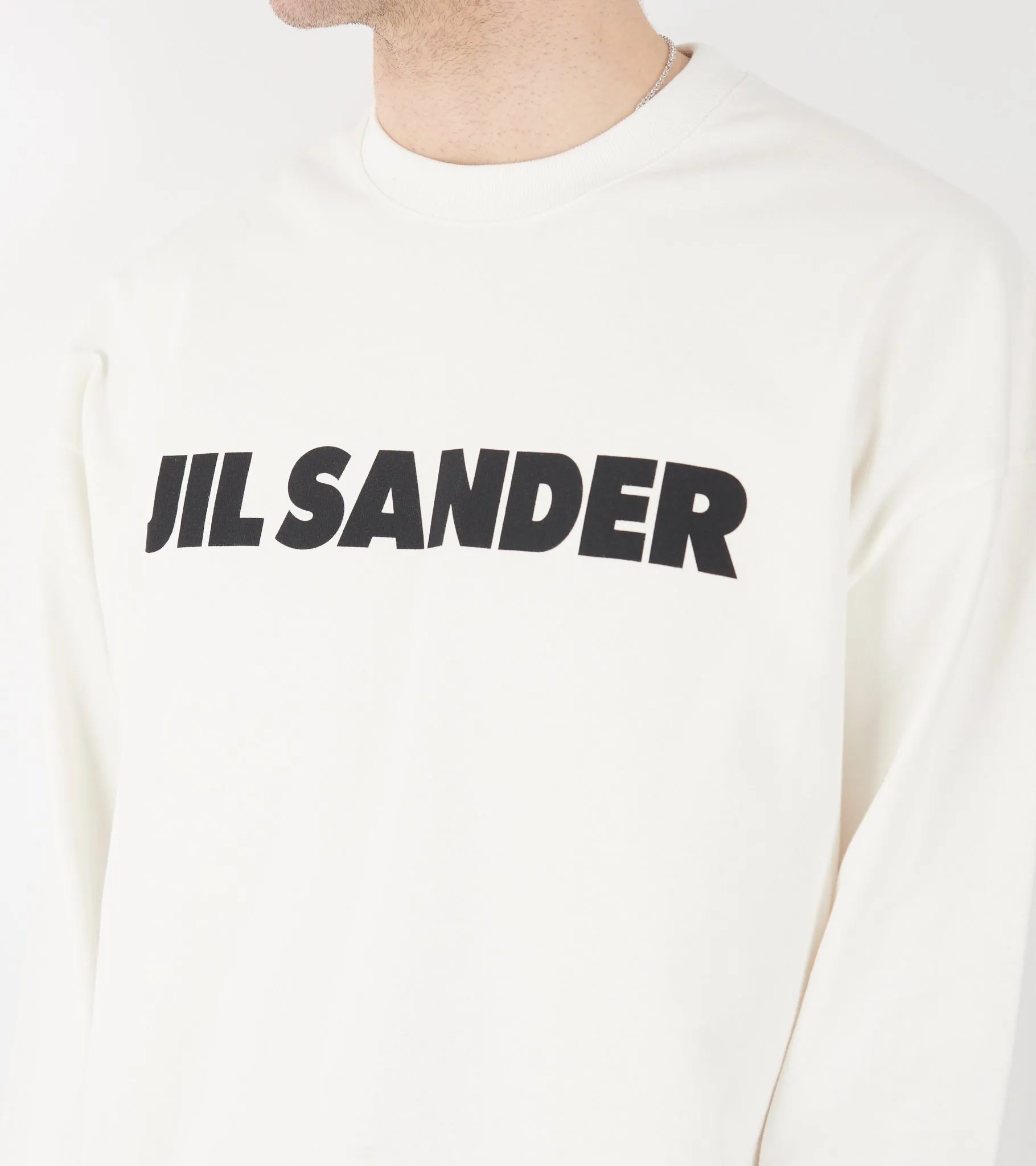 Stiff Cotton Jersey L/S Logo T-shirt Porcelain sold by Dr. Adams product image thumbnail 4