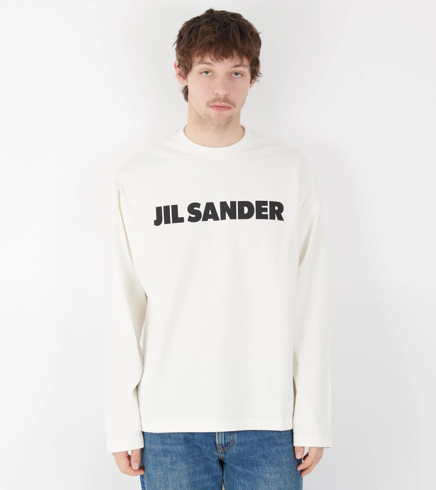 Stiff Cotton Jersey L/S Logo T-shirt Porcelain sold by Dr. Adams product image thumbnail 2