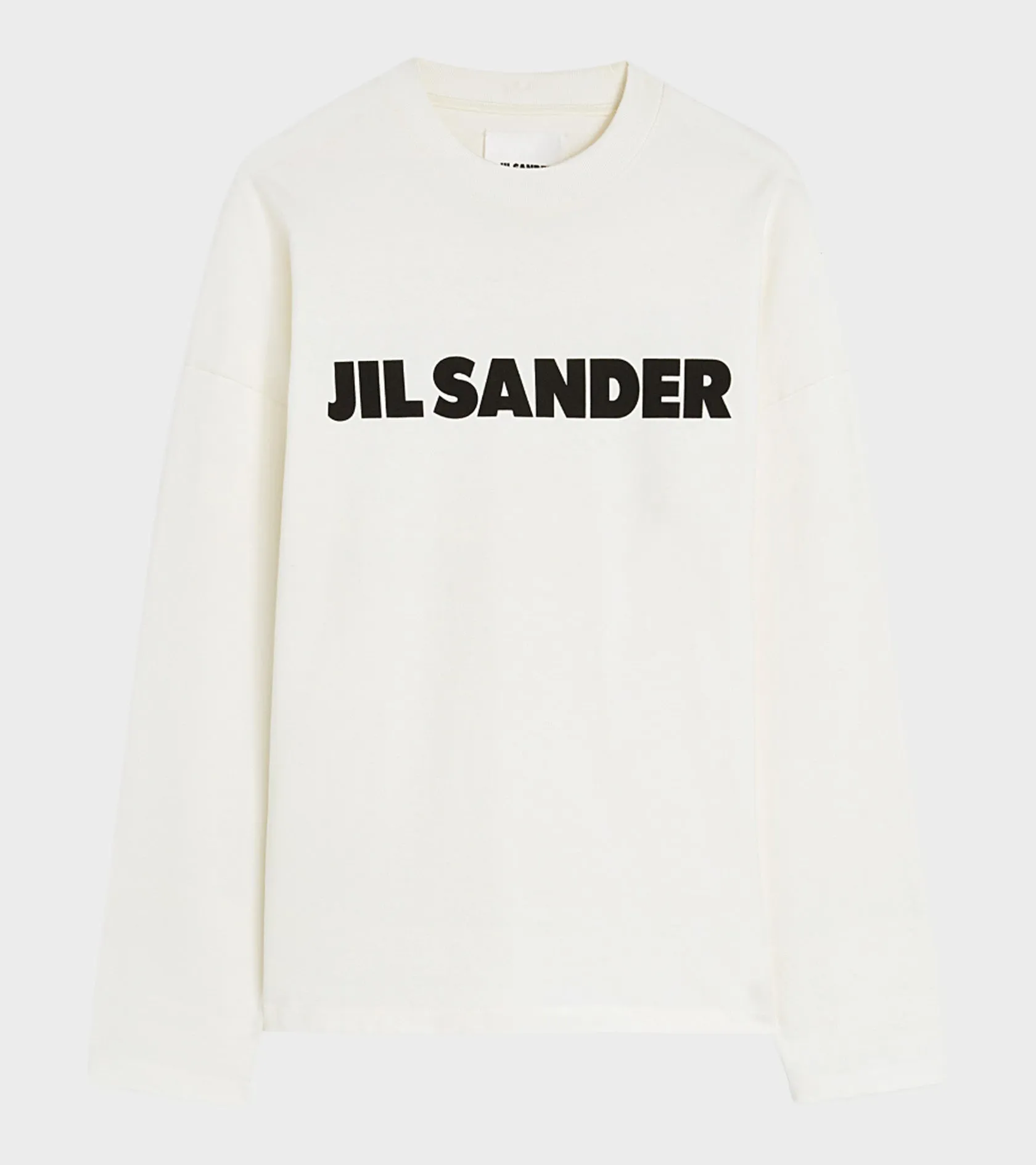 Stiff Cotton Jersey L/S Logo T-shirt Porcelain sold by Dr. Adams