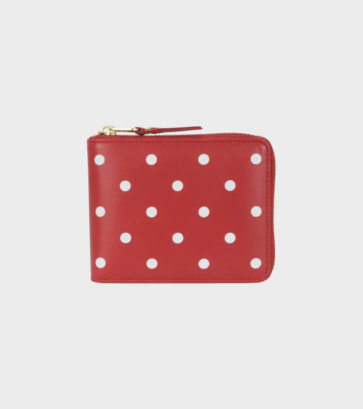 Plain Dots Wallet Red/White sold by Dr. Adams
