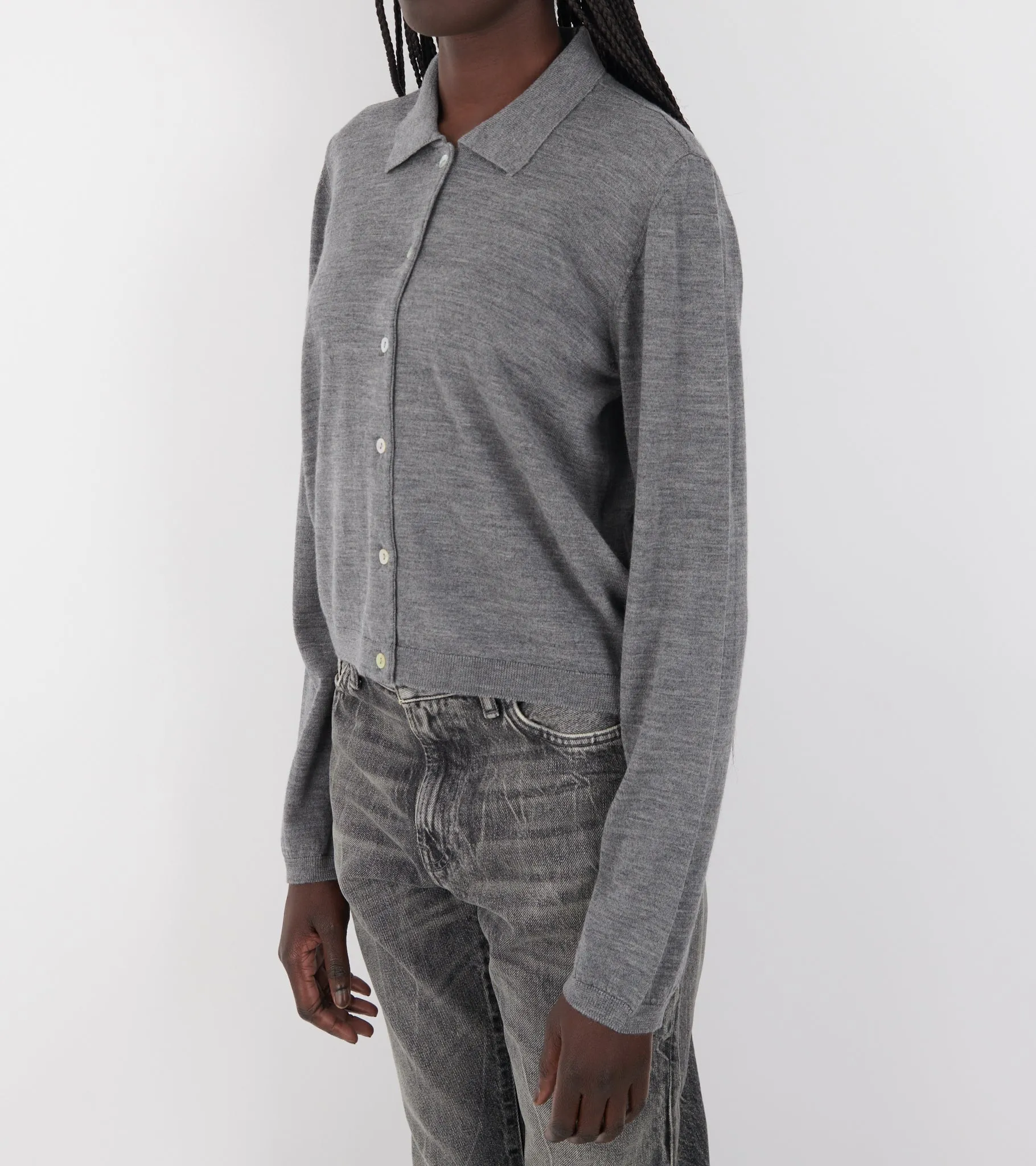 Amethyst Cardigan Grey Melange sold by Dr. Adams product image thumbnail 4