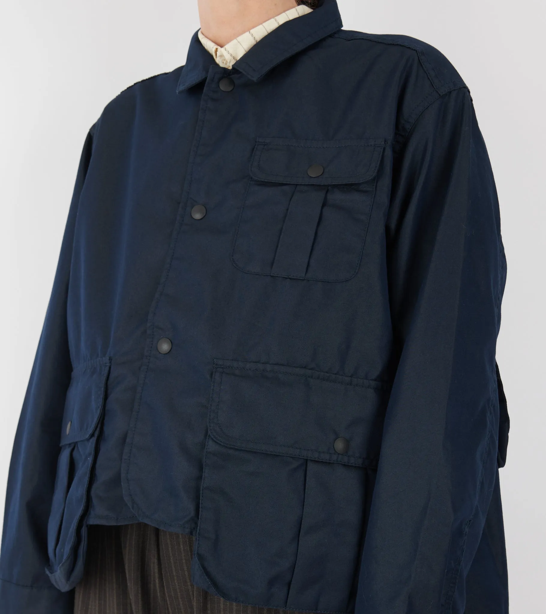 Chambray Short Fisherman Jacket Dark Navy sold by Dr. Adams product image thumbnail 5