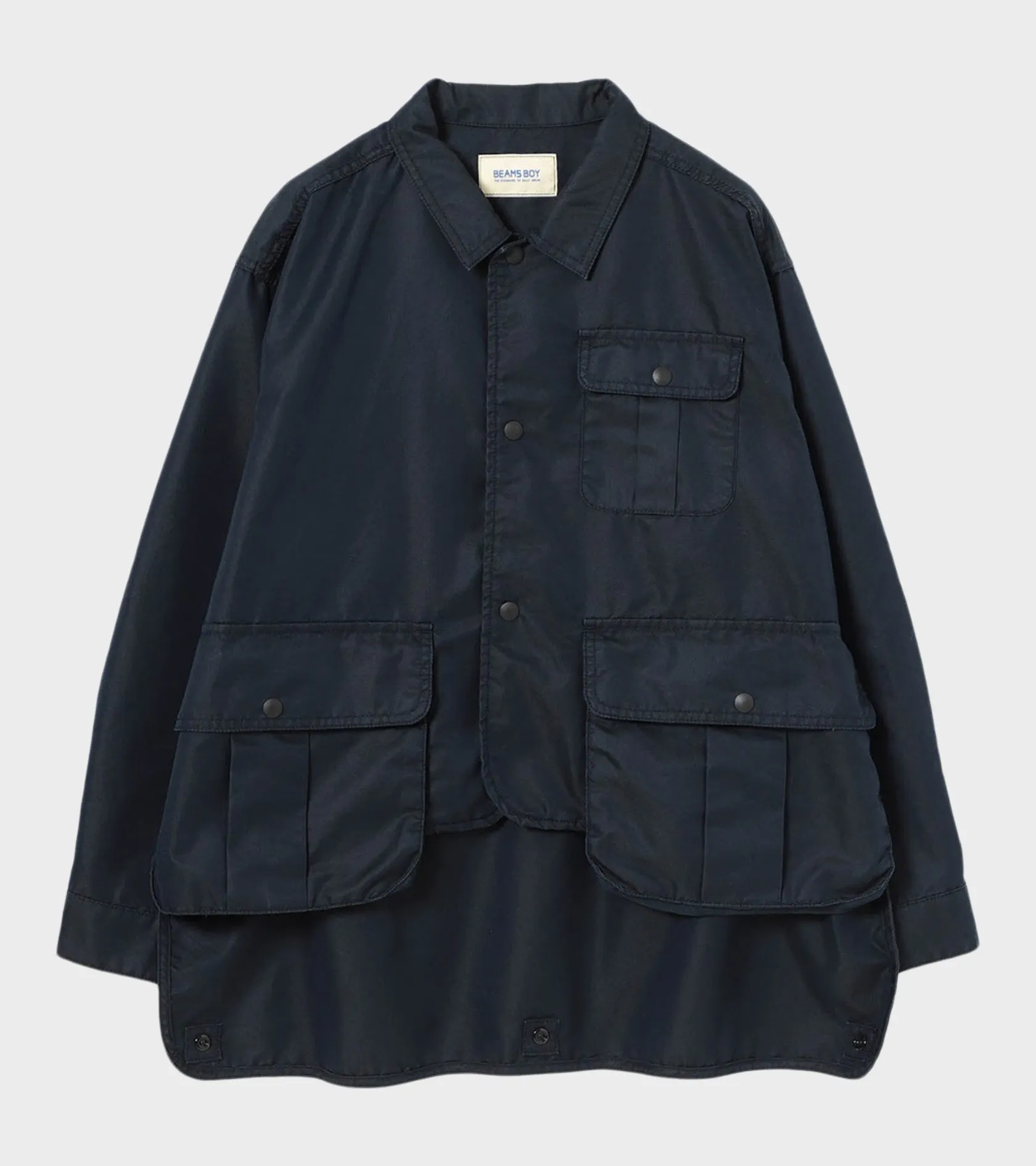 Chambray Short Fisherman Jacket Dark Navy sold by Dr. Adams