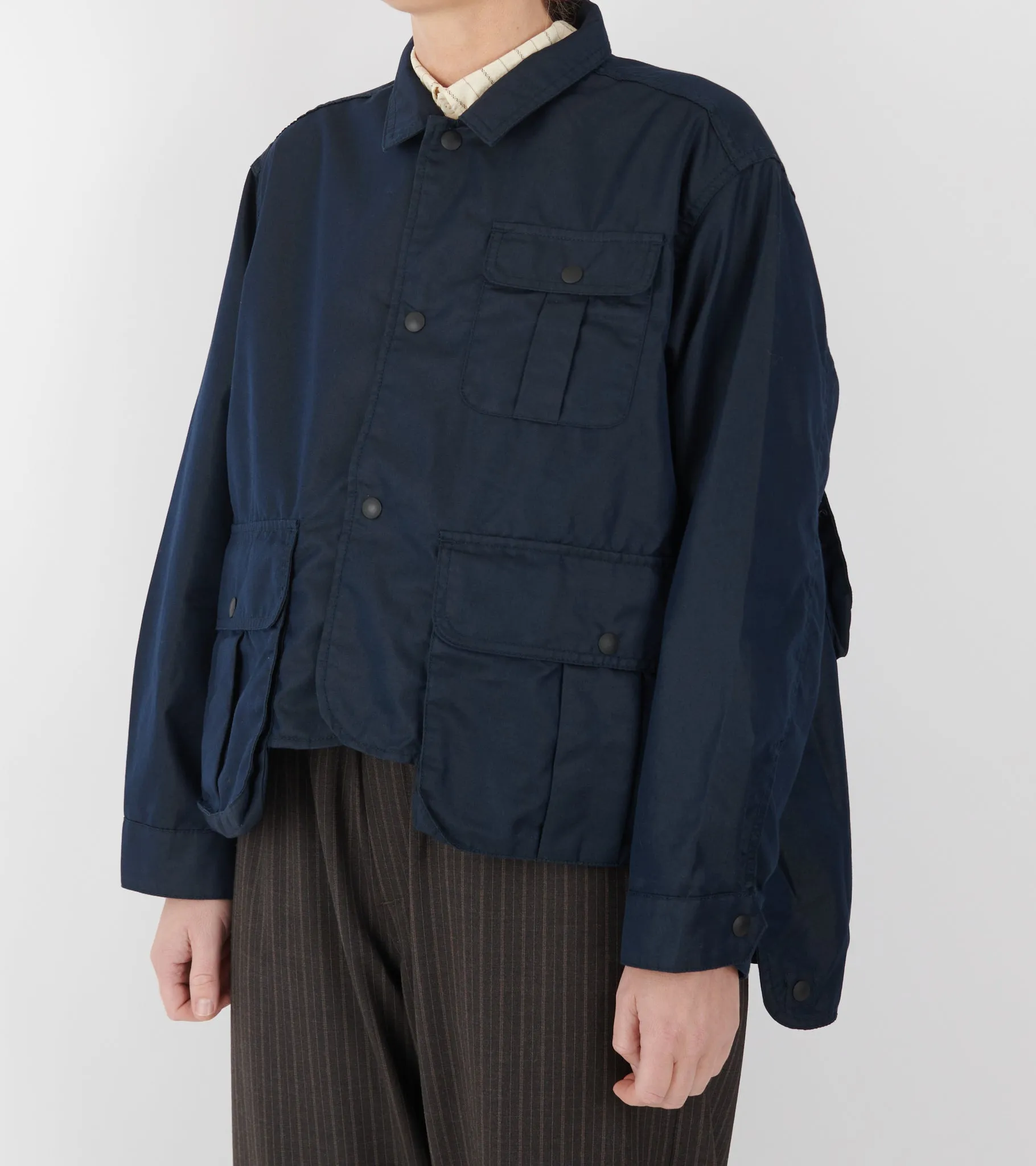 Chambray Short Fisherman Jacket Dark Navy sold by Dr. Adams product image thumbnail 3