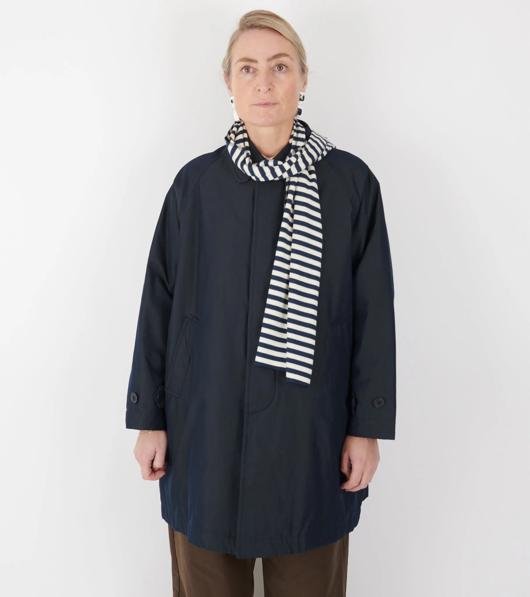 Cotton Blend Coat Dark Navy sold by Dr. Adams product image thumbnail 3