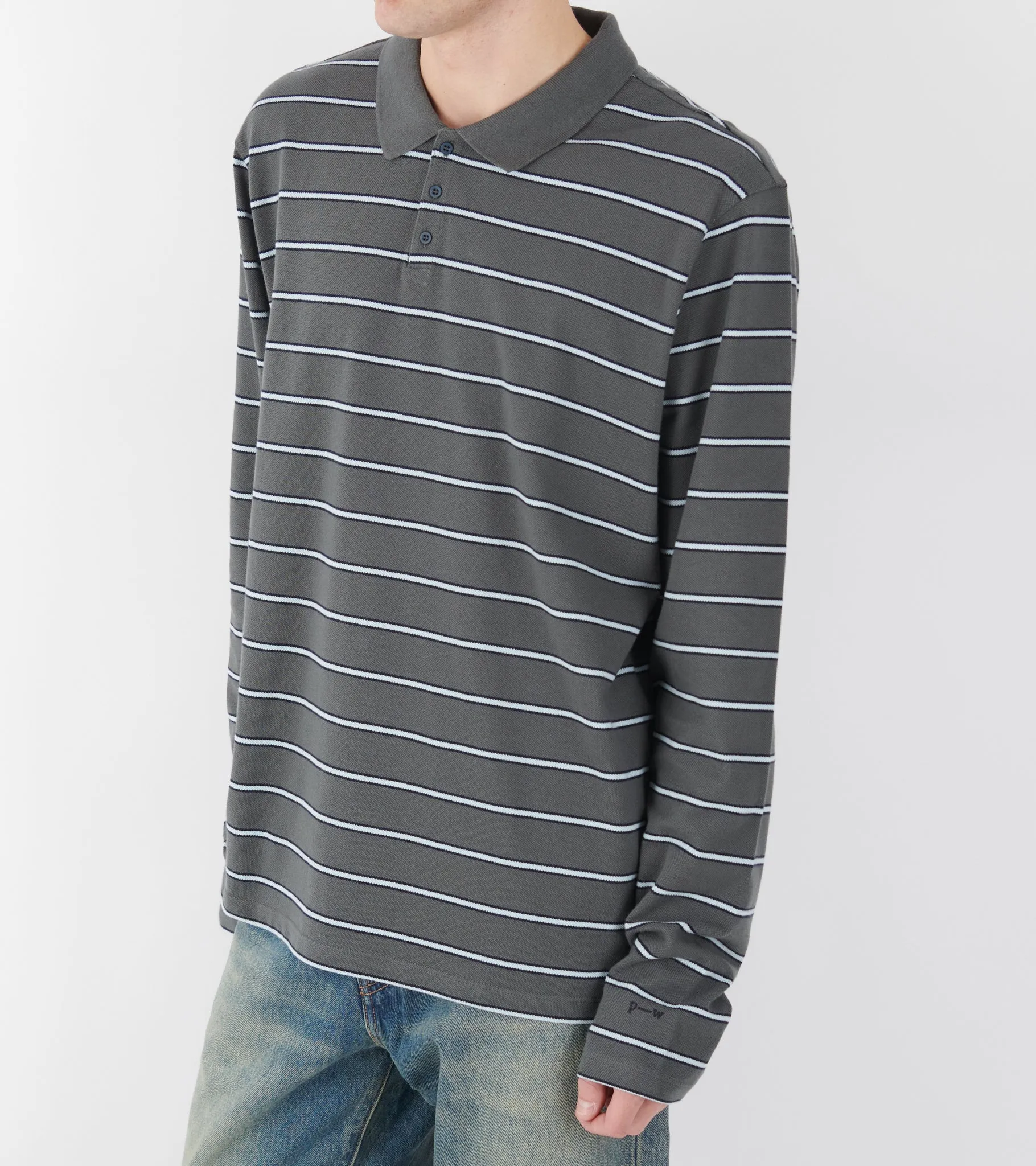 Coty Striped Polo Dark Grey sold by Dr. Adams product image thumbnail 3