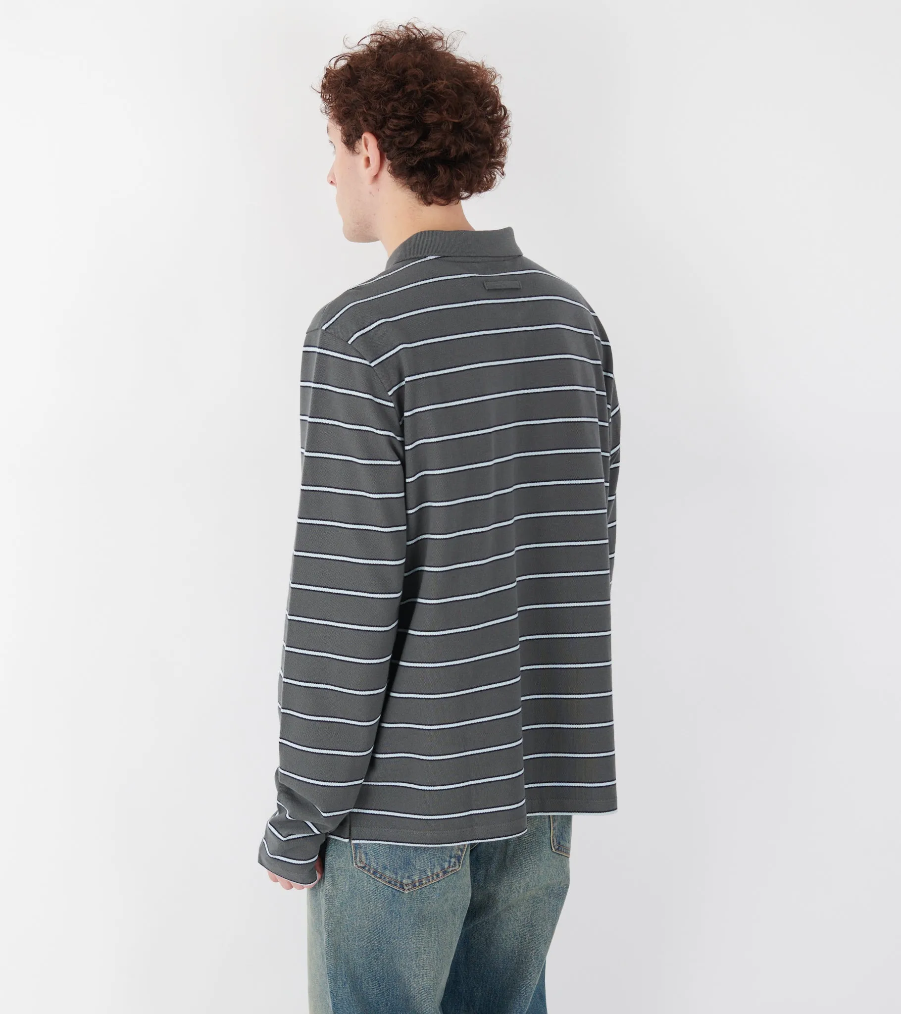 Coty Striped Polo Dark Grey sold by Dr. Adams product image thumbnail 5