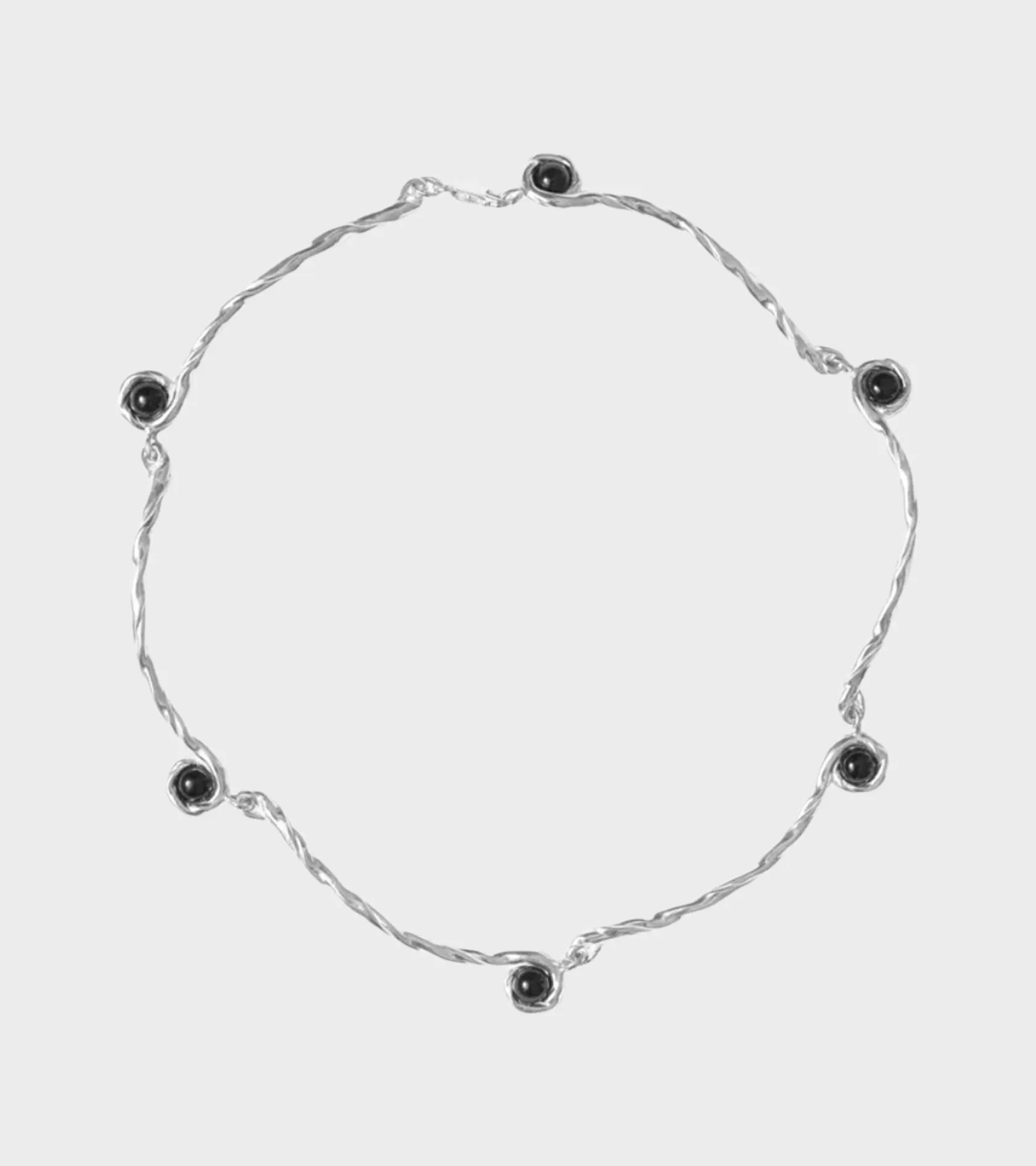 Petite Lago Onxy Necklace Silver sold by Dr. Adams