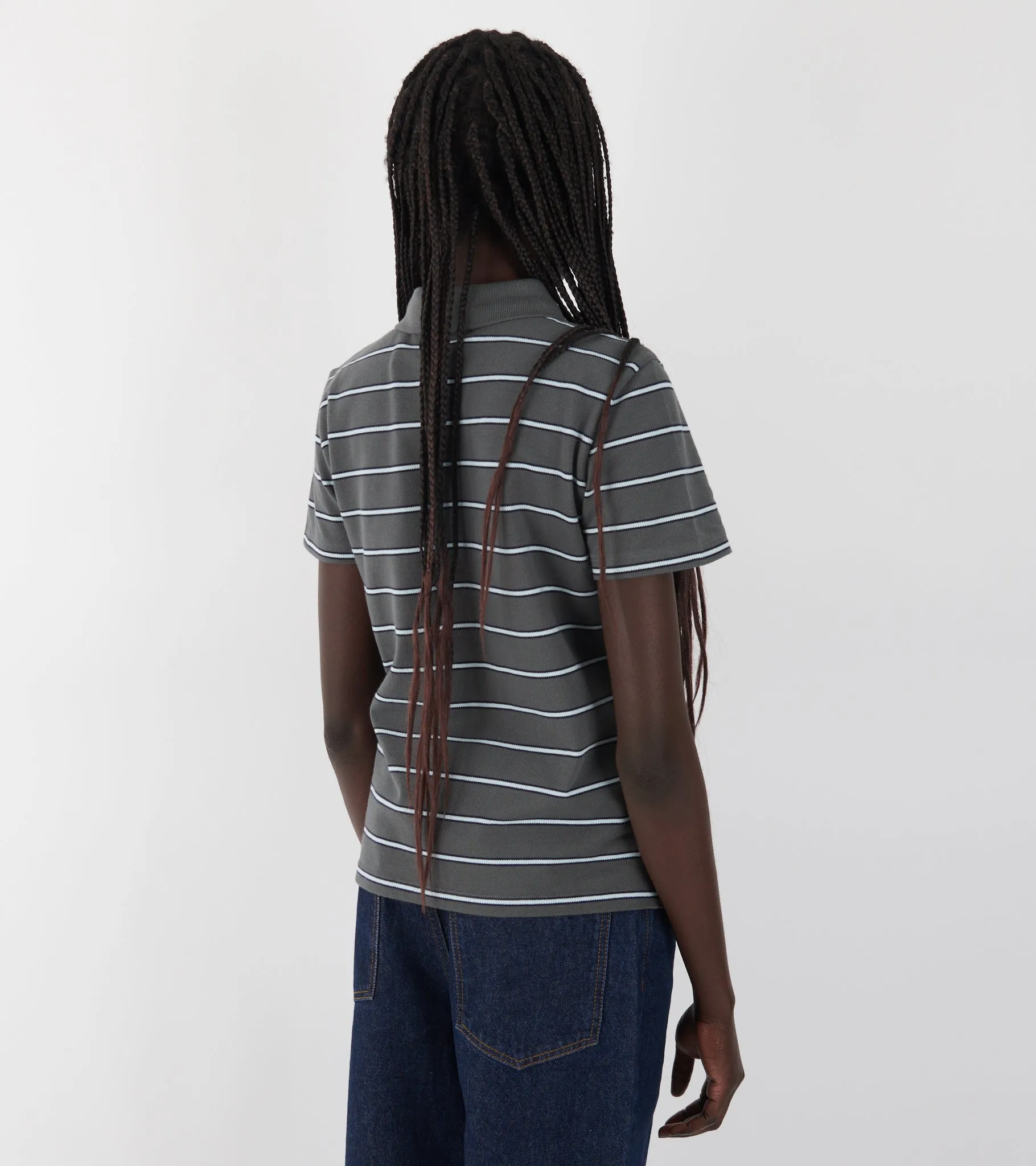 Julieta Striped S/S Polo Dark Grey sold by Dr. Adams product image thumbnail 4