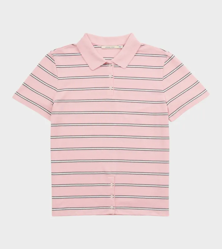 Julieta Striped S/S Polo Pink sold by Dr. Adams