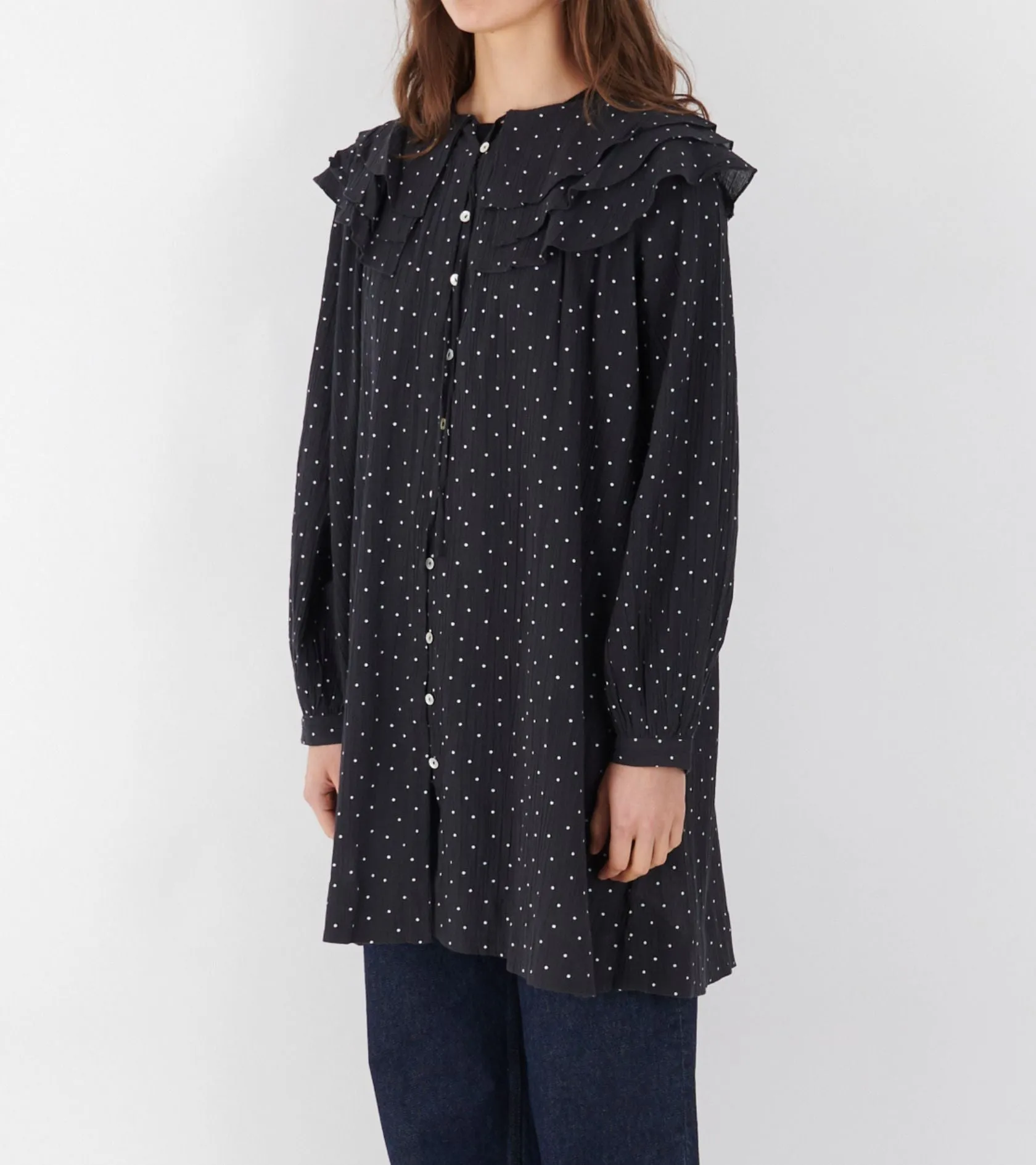 Lilou Dress Black/White Dot sold by Dr. Adams product image thumbnail 3