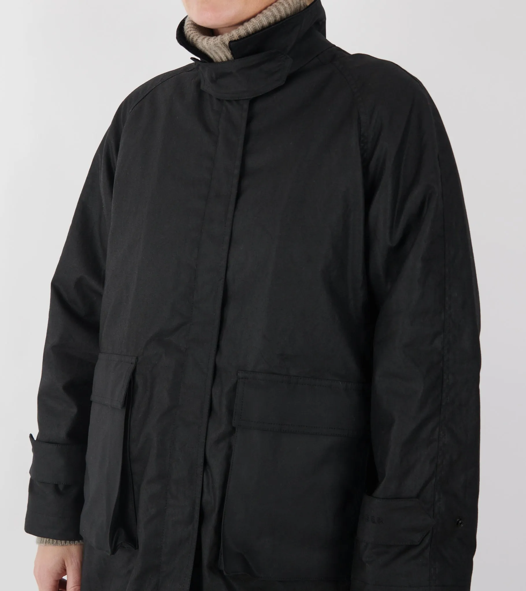 Oilskin Coat Black sold by Dr. Adams product image thumbnail 3