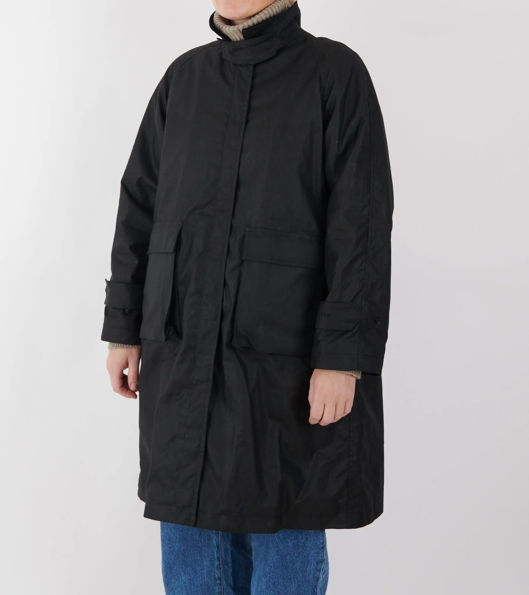 Oilskin Coat Black sold by Dr. Adams product image thumbnail 4