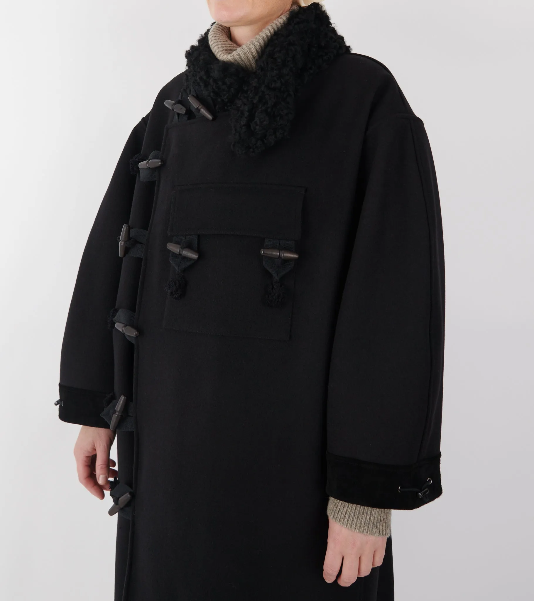 Hainsworth Wool Officer Coat Black sold by Dr. Adams product image thumbnail 4