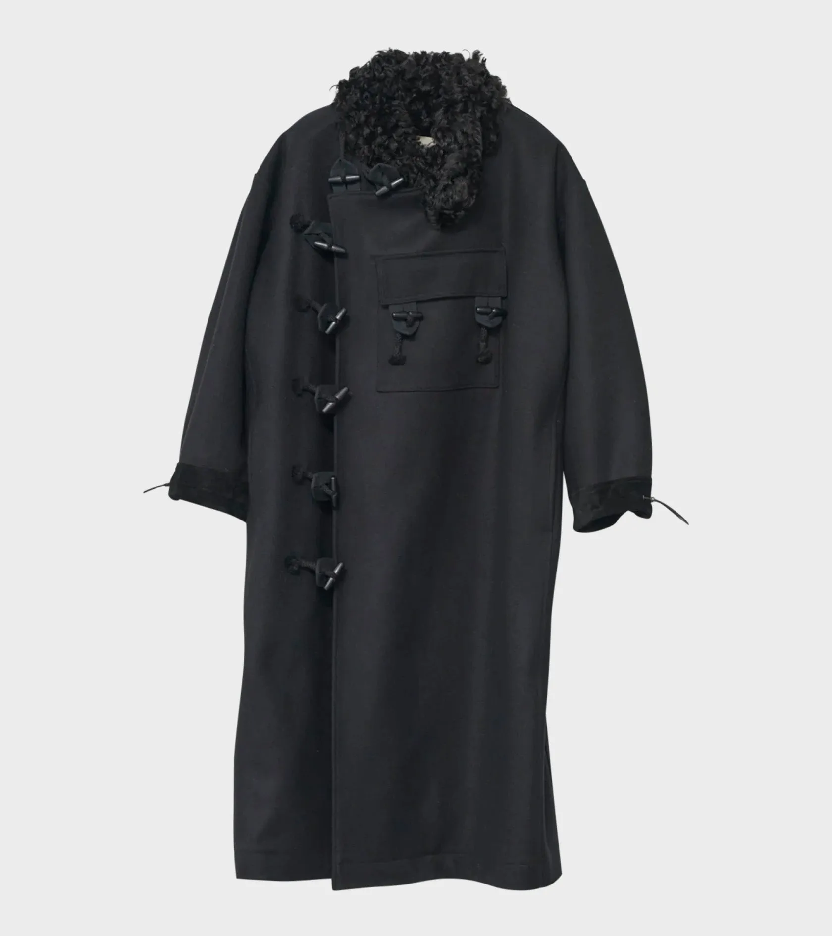 Hainsworth Wool Officer Coat Black sold by Dr. Adams