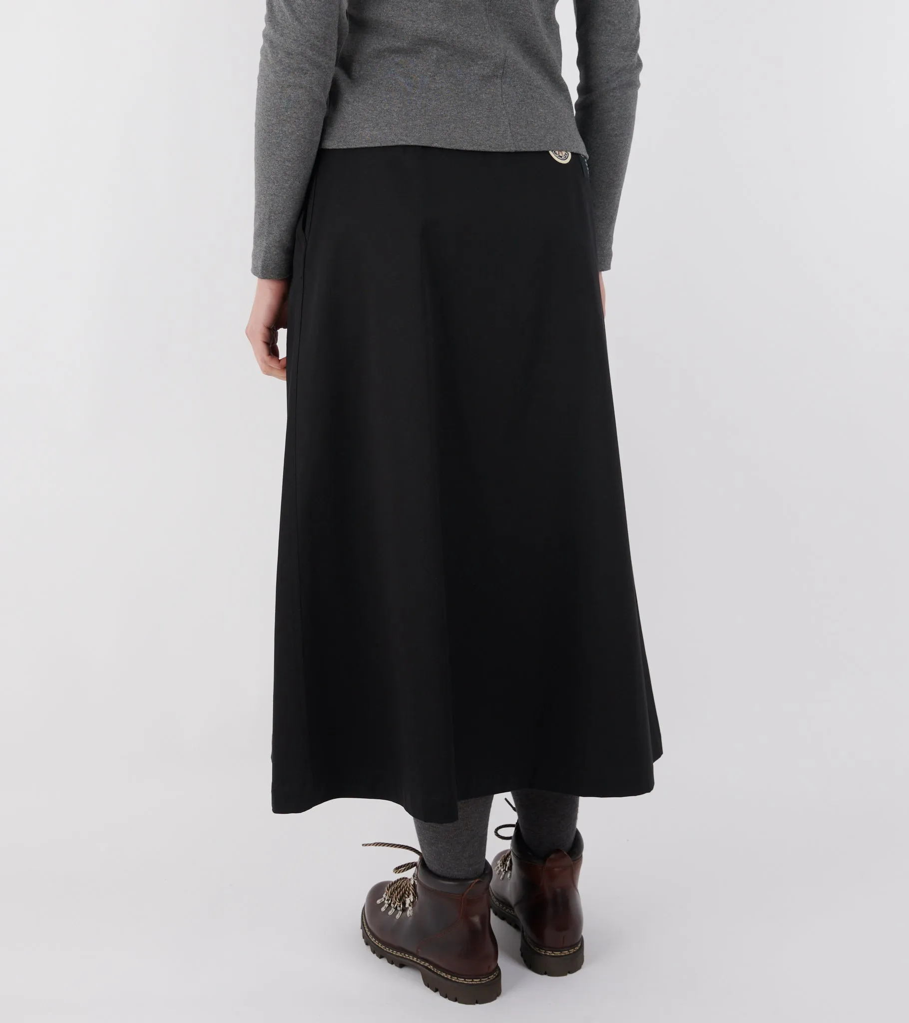 Pleated Cotton Canvas Skirt Black sold by Dr. Adams product image thumbnail 5