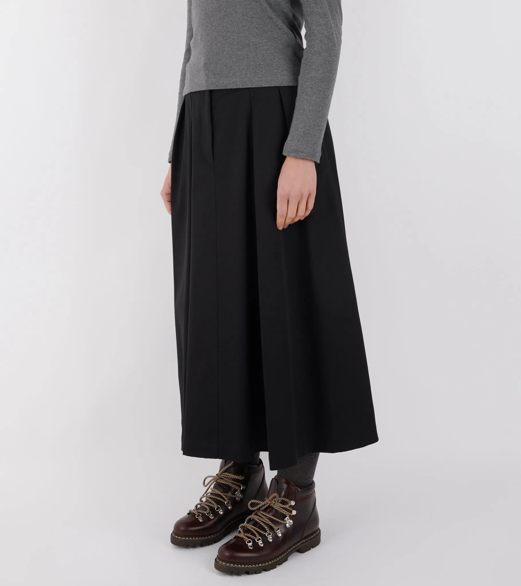 Pleated Cotton Canvas Skirt Black sold by Dr. Adams product image thumbnail 4