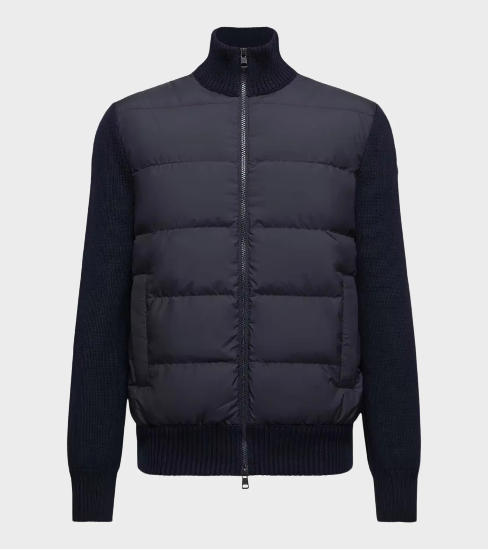 Padded Wool Zip Up Cardigan Navy Blue sold by Dr. Adams