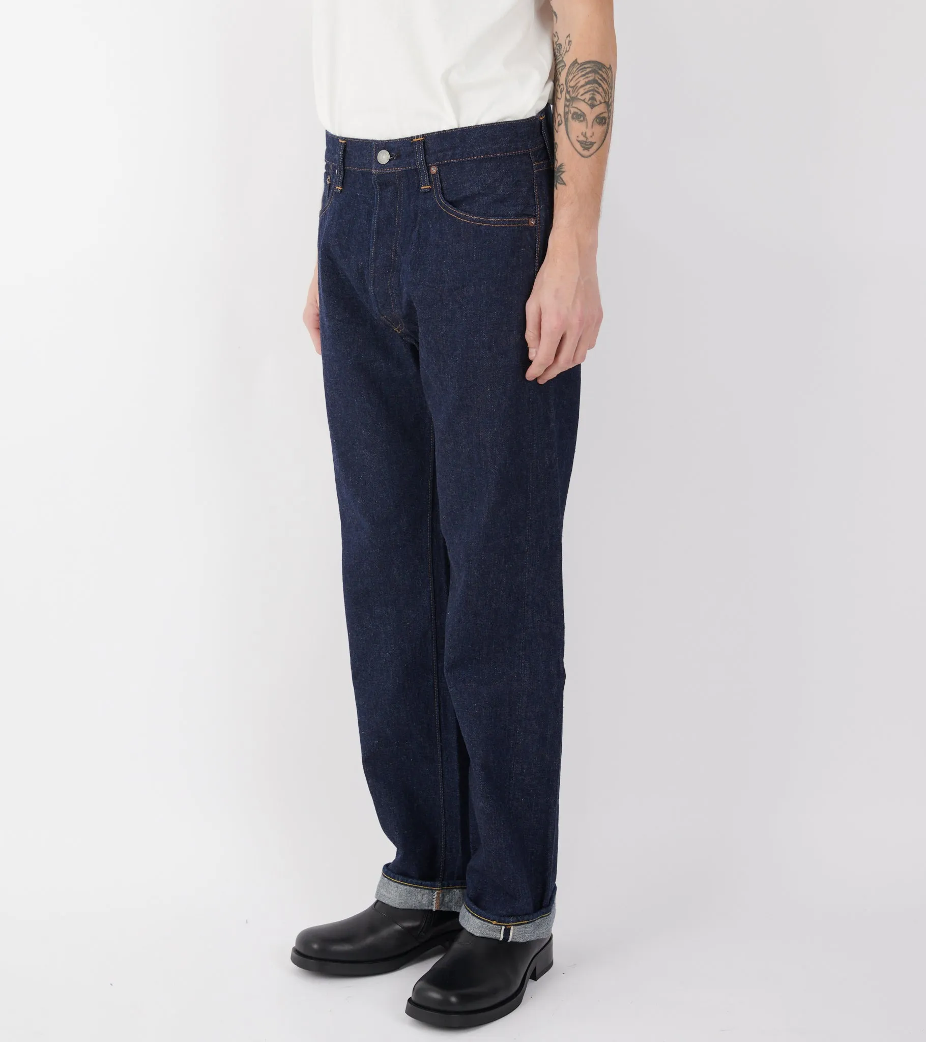 The 1950s Selvedge Denim Jeans One Wash Dark Blue sold by Dr. Adams product image thumbnail 3