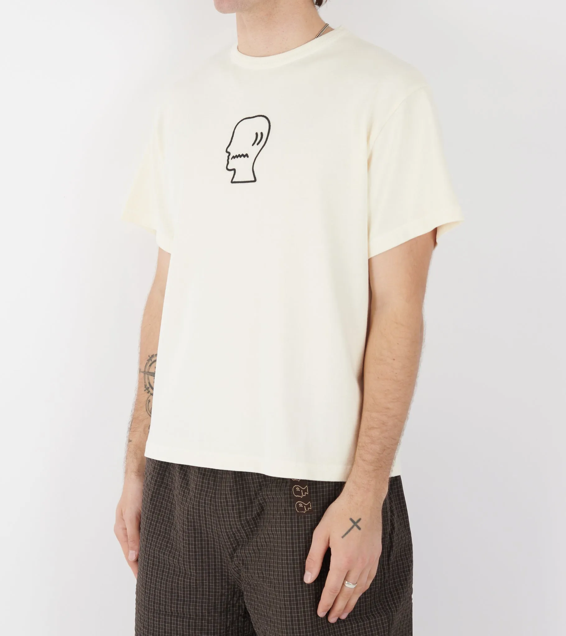 Heavyweight 3D Embroidery Logohead T-shirt Natural sold by Dr. Adams product image thumbnail 3