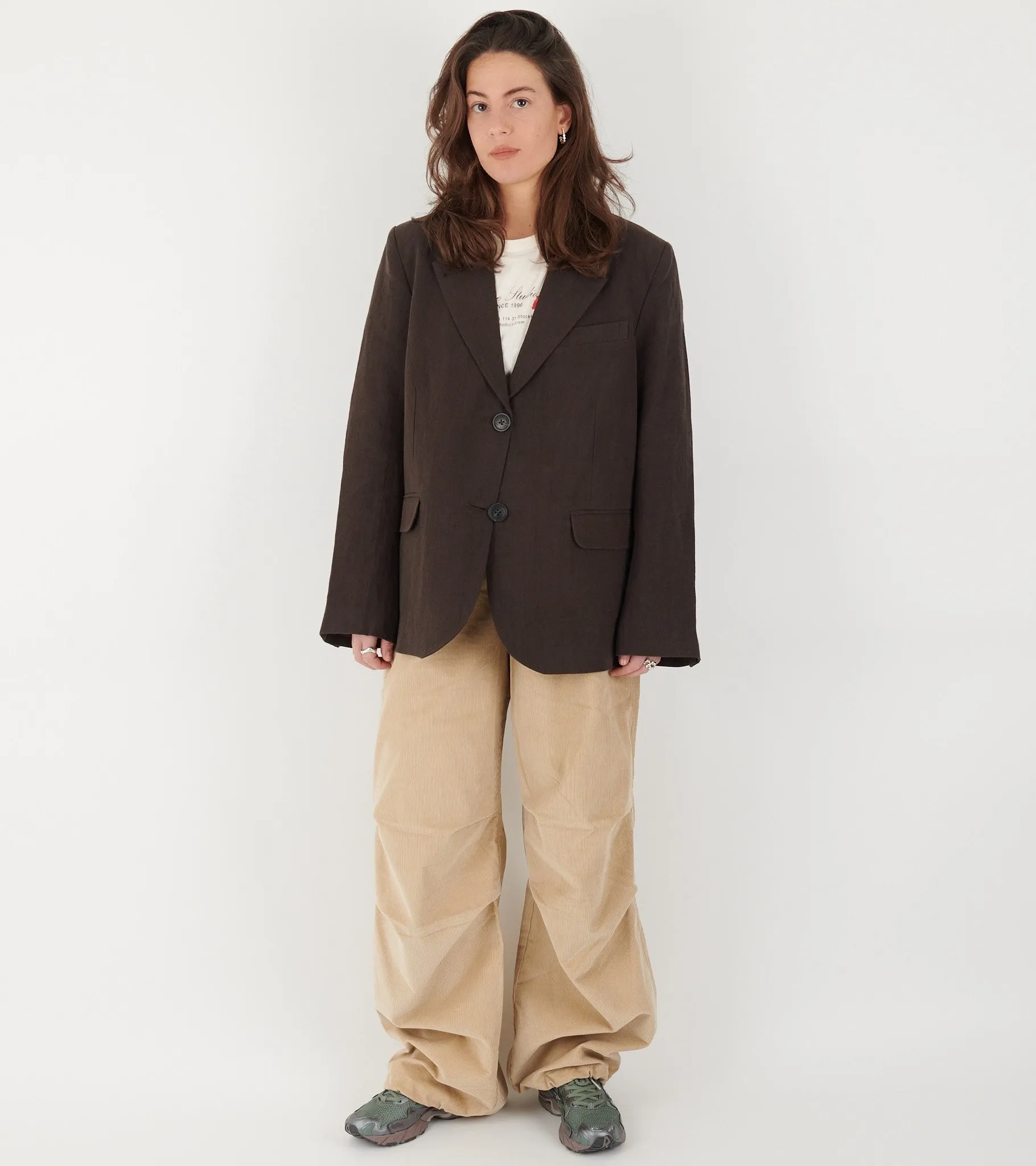 Linen Straight Blazer Dark Brown sold by Dr. Adams product image thumbnail 2