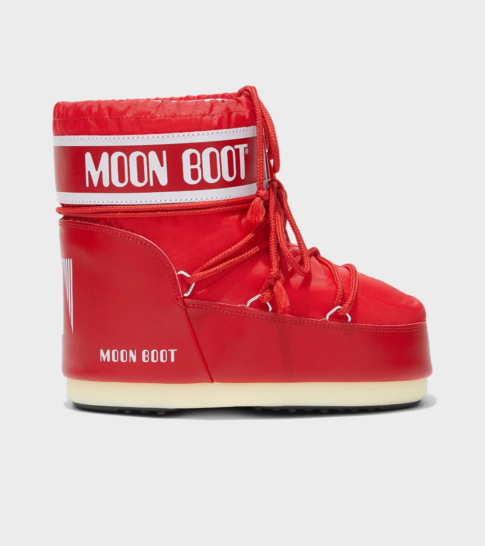 Moon Boot Icon Low Nylon Red sold by Dr. Adams