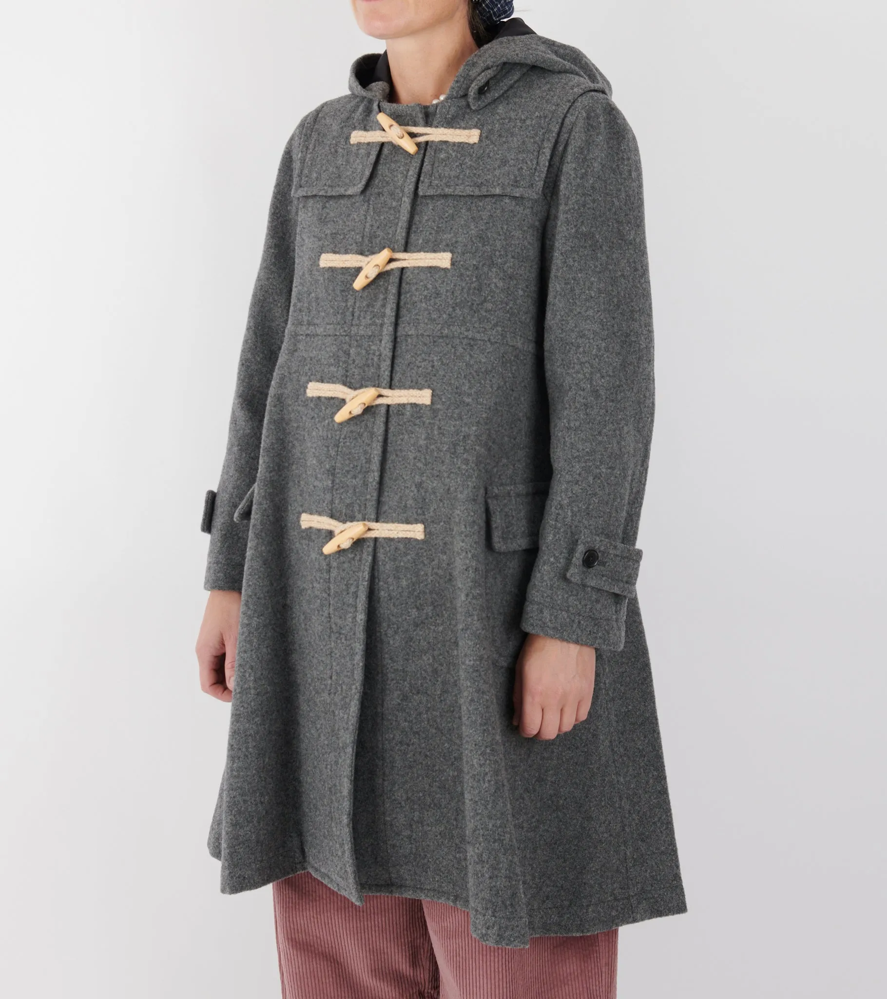 Hooded Wool Coat Grey sold by Dr. Adams product image thumbnail 3