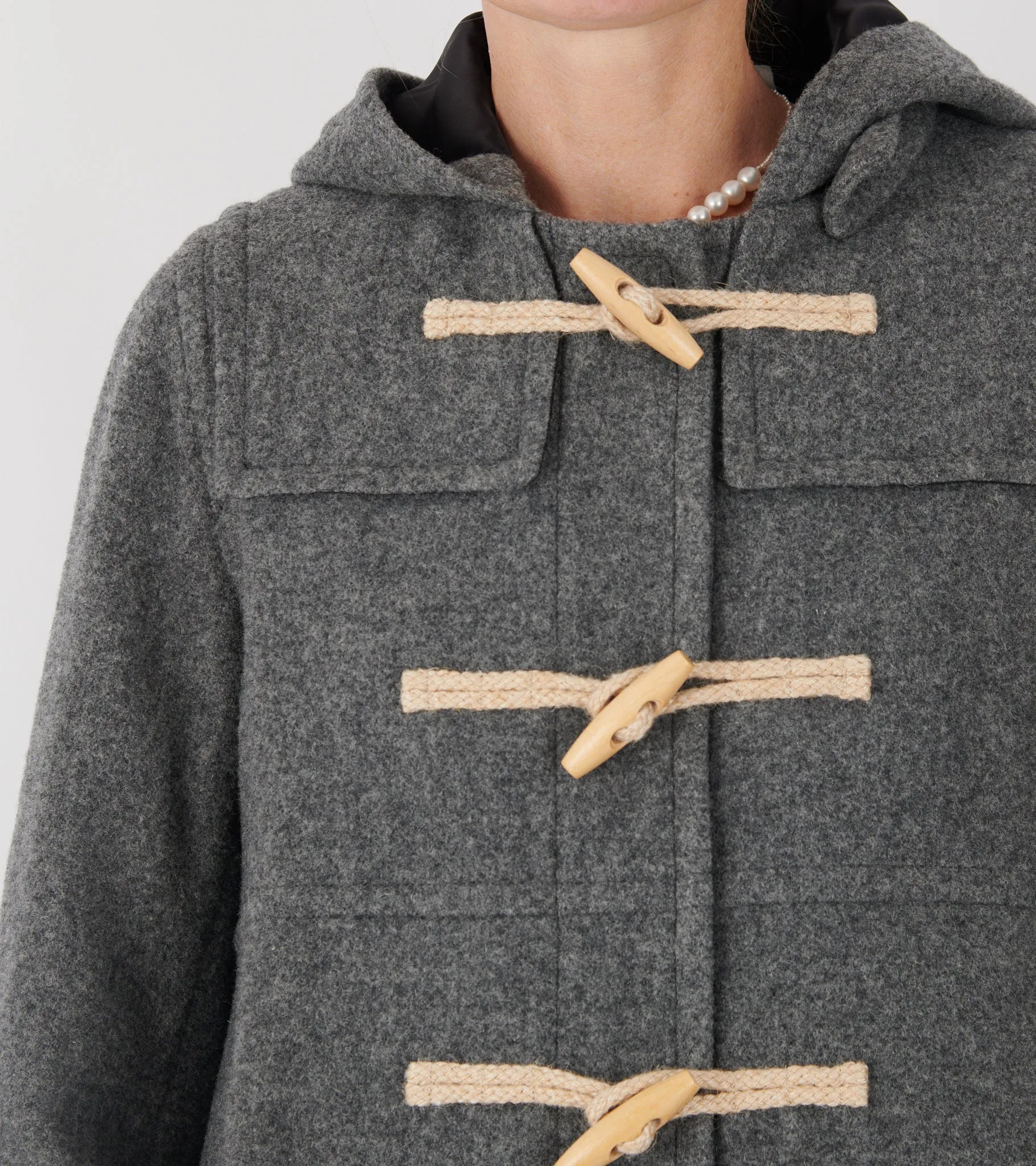 Hooded Wool Coat Grey sold by Dr. Adams product image thumbnail 4