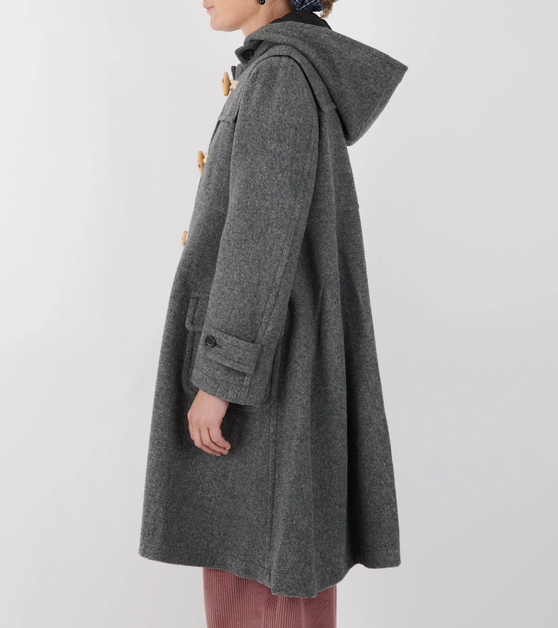 Hooded Wool Coat Grey sold by Dr. Adams product image thumbnail 5