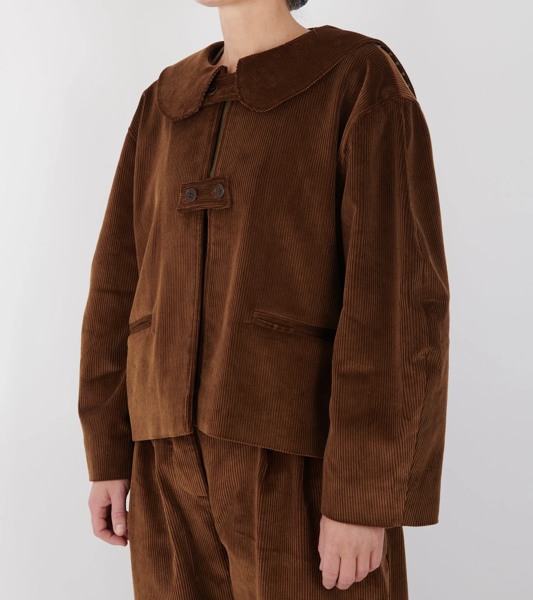 Cotton 8 Wale Cord Ellie Jacket Tan sold by Dr. Adams product image thumbnail 5