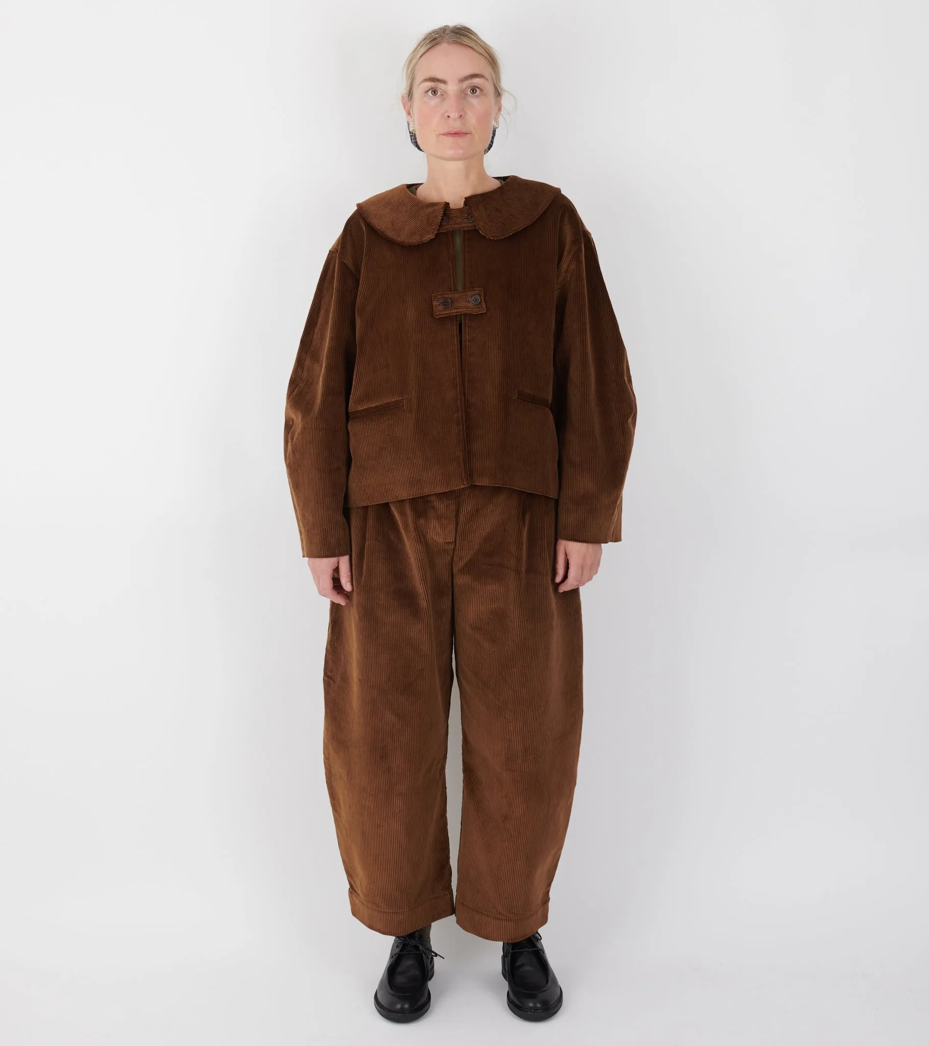 Cotton 8 Wale Cord Ellie Jacket Tan sold by Dr. Adams product image thumbnail 2