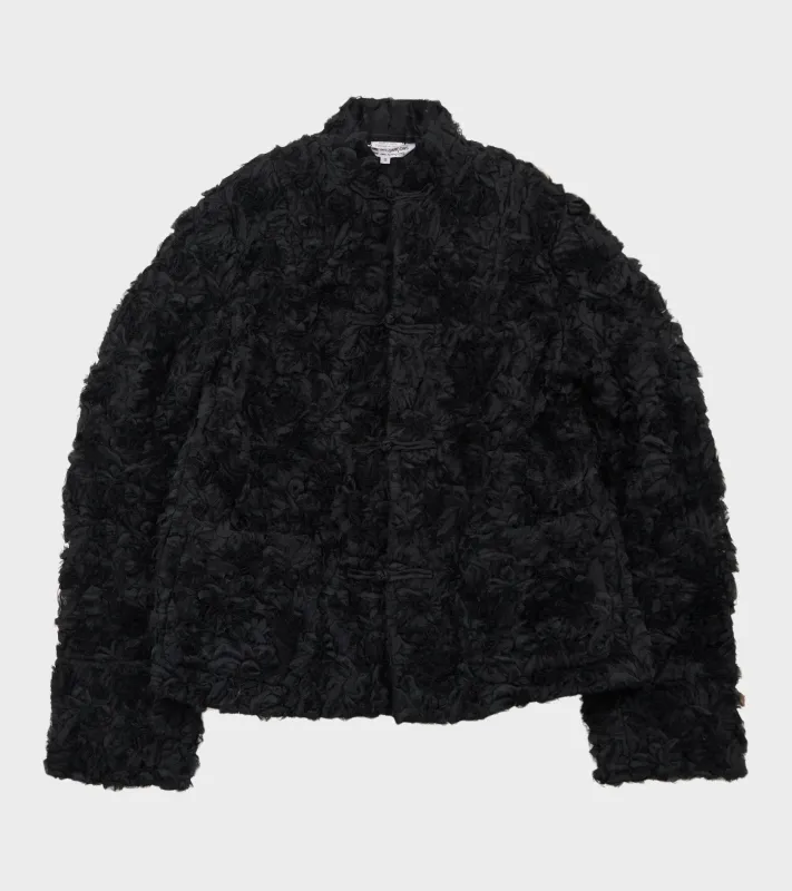 Curly Ruffle Mesh Jacket Black made by Comme des Garcons