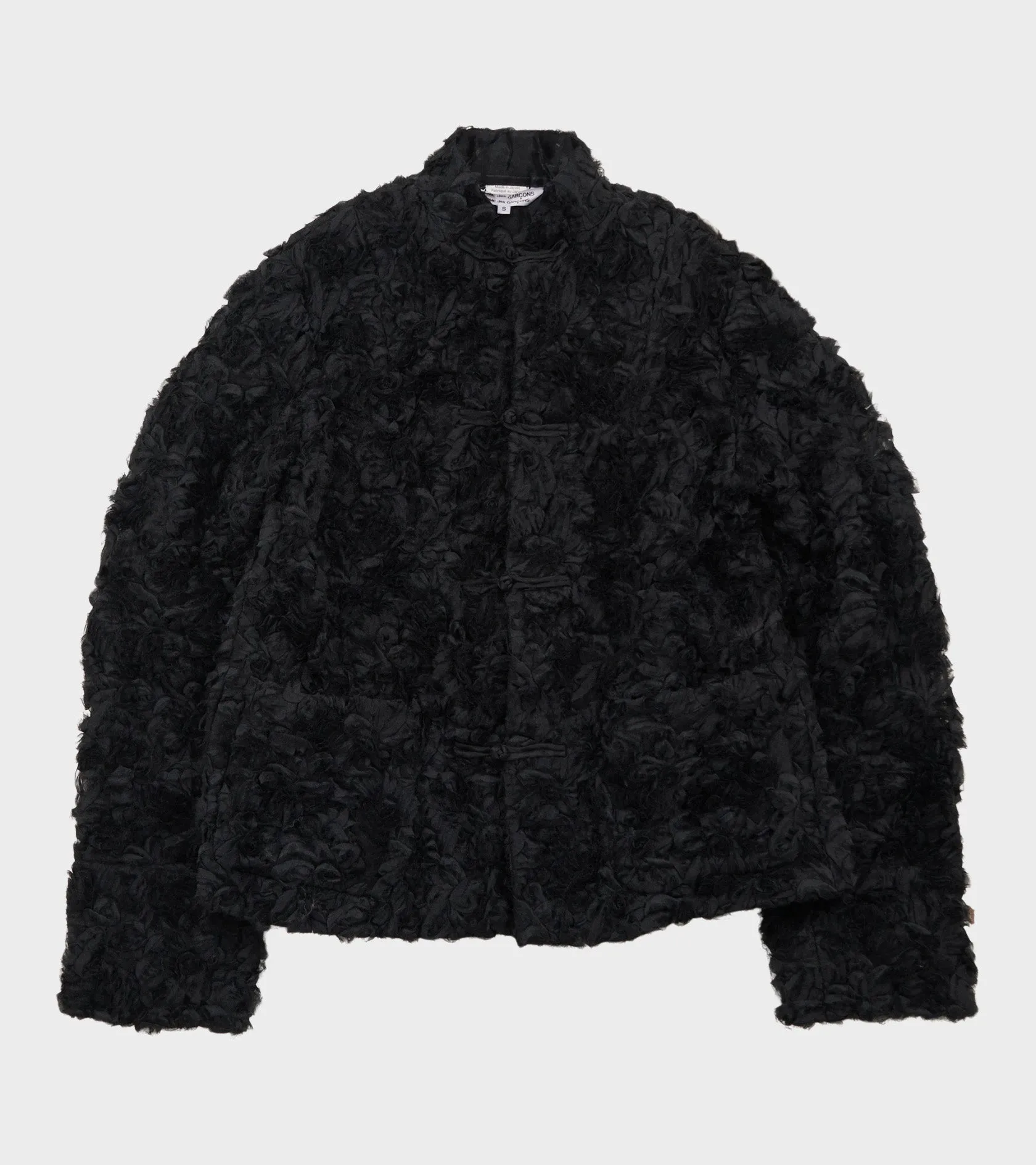 Curly Ruffle Mesh Jacket Black sold by Dr. Adams