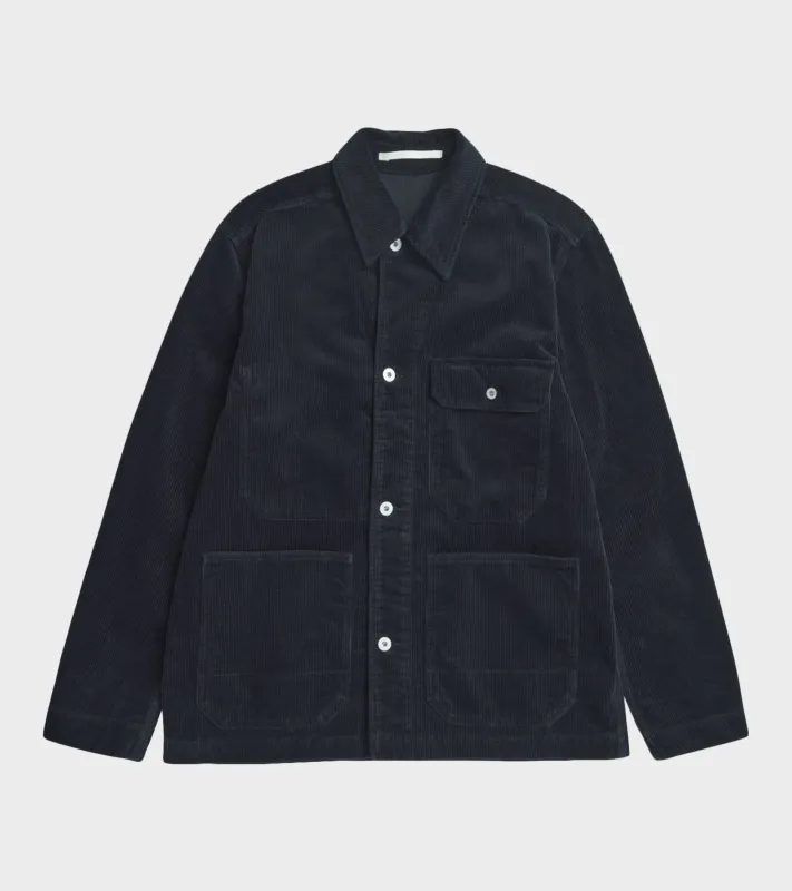 Folke Wide Wale Corduroy Chore Jacket Dark Navy sold by Dr. Adams